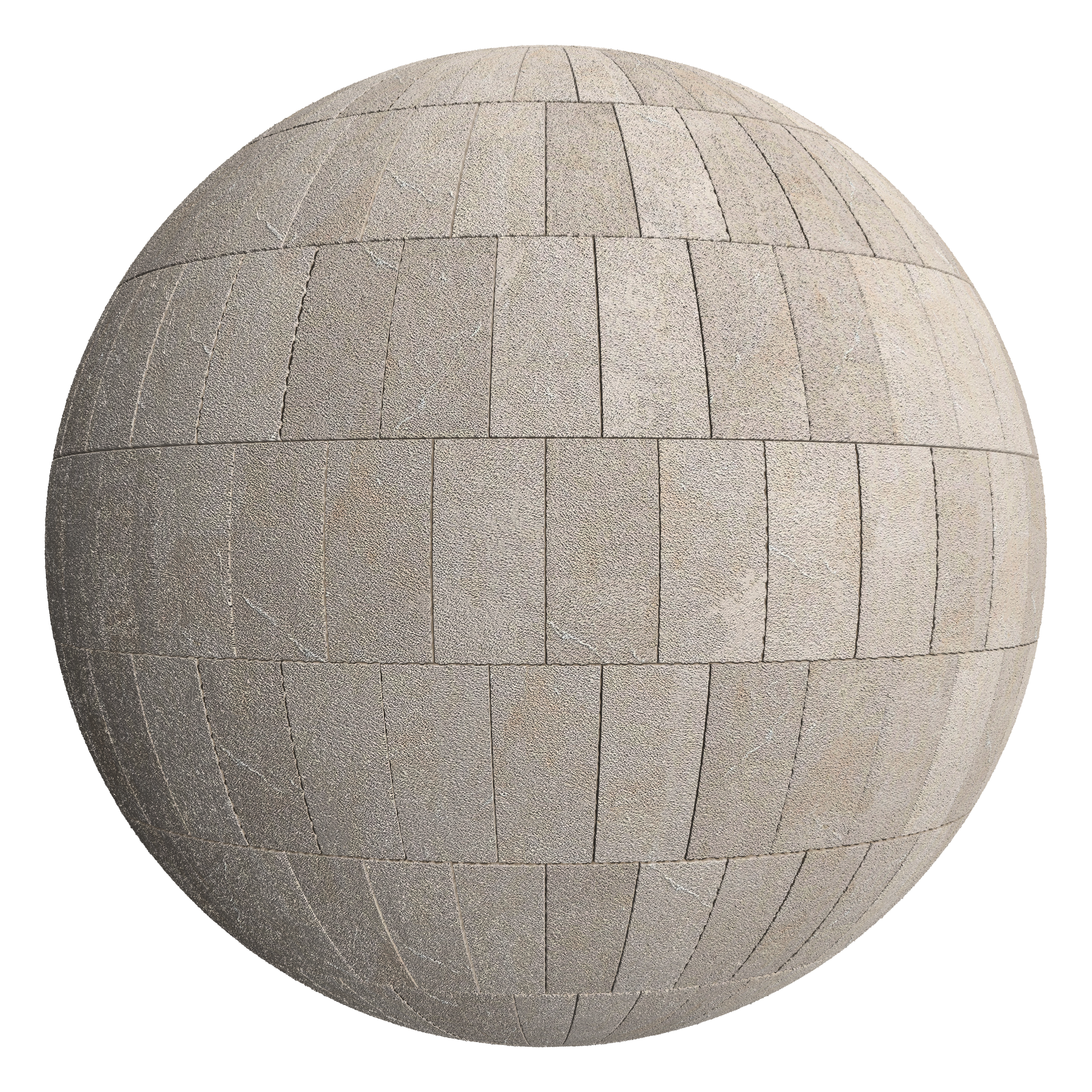 3D sphere preview of Limestone Stretcher seamless texture
