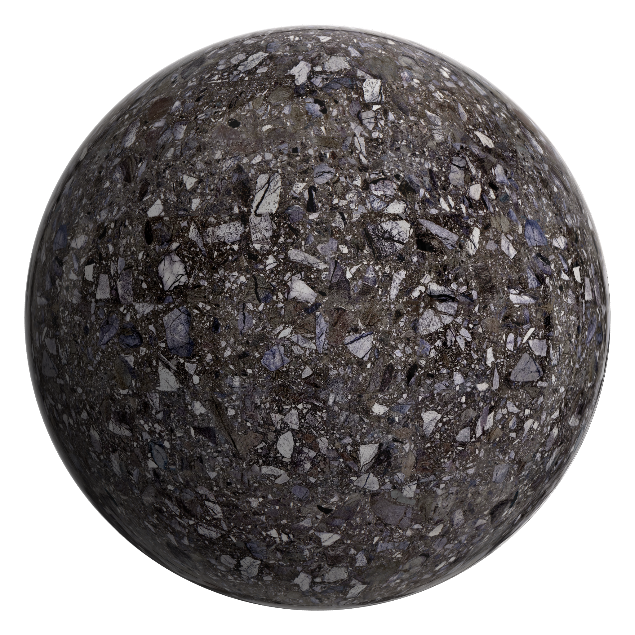 3D sphere preview of Terrazzo seamless texture
