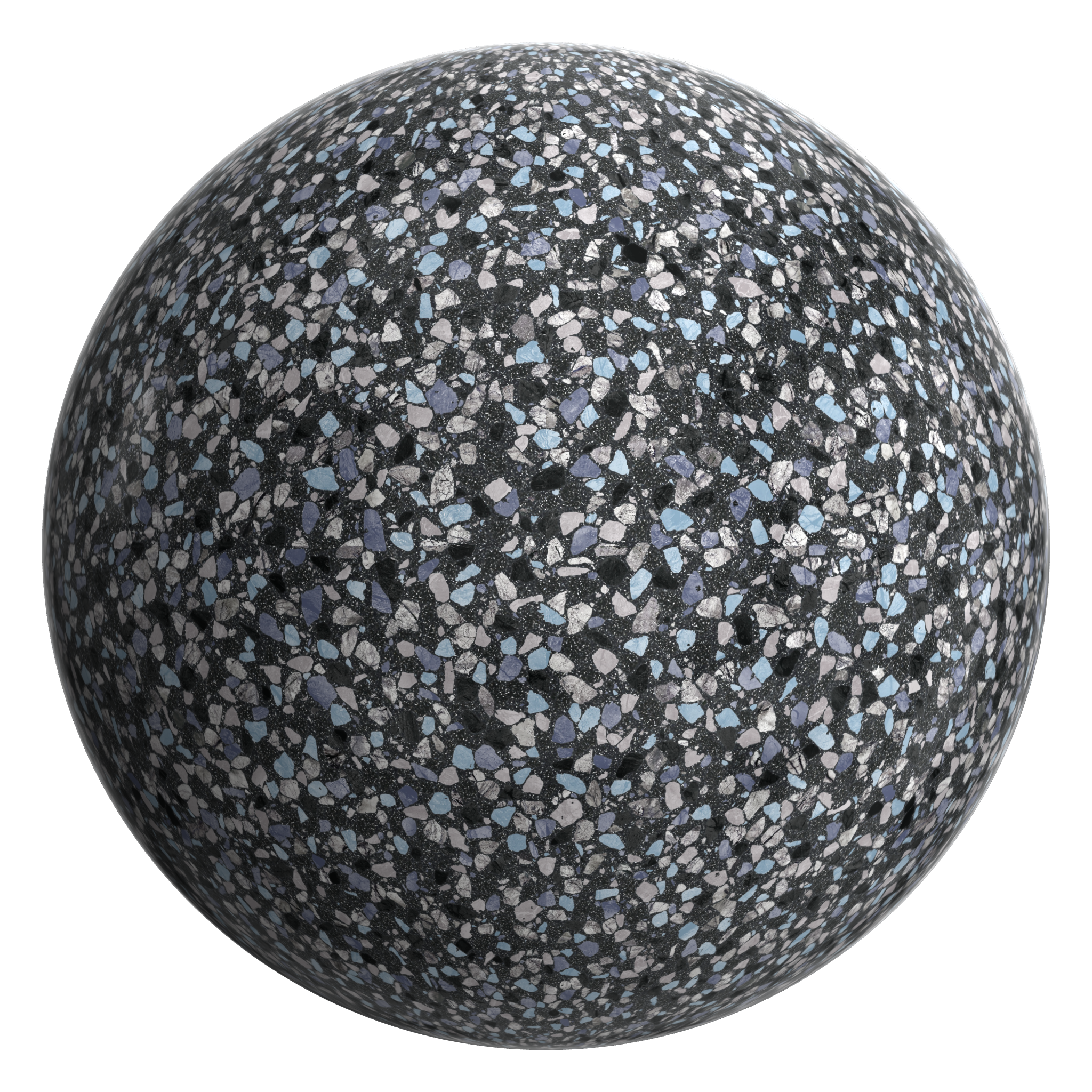 3D sphere preview of Montanita Terrazzo seamless texture
