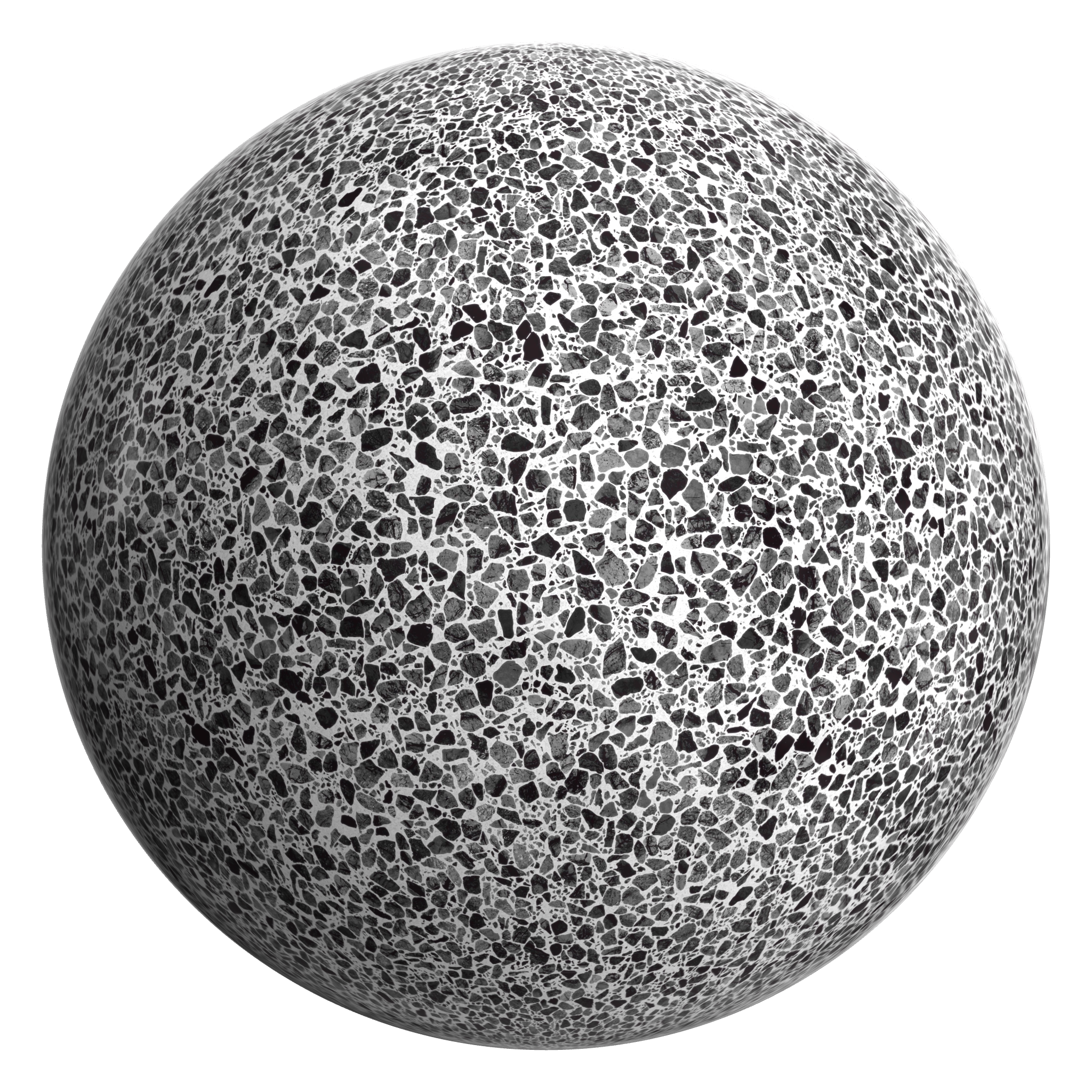 3D sphere preview of Nolli Terrazzo seamless texture