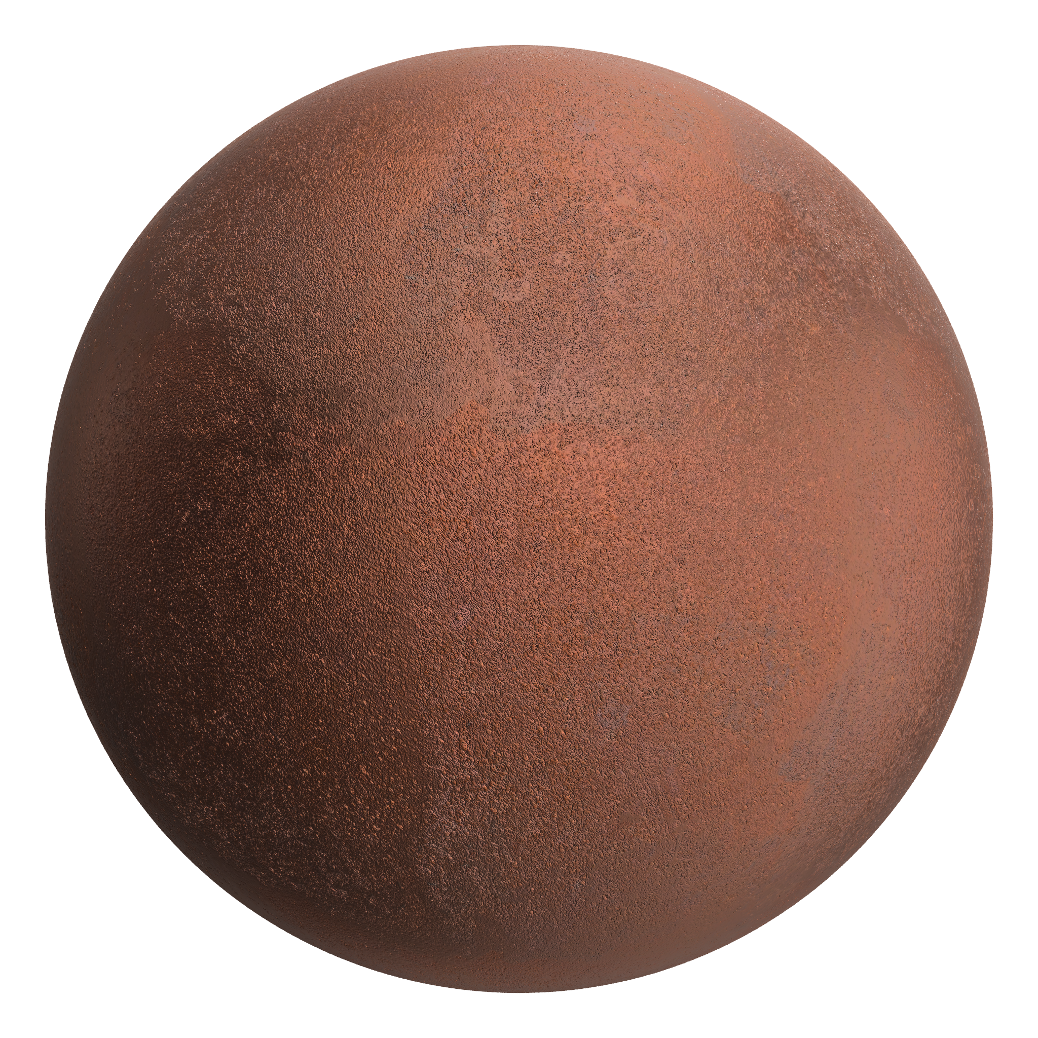 3D sphere preview of Oxidized Metal seamless texture