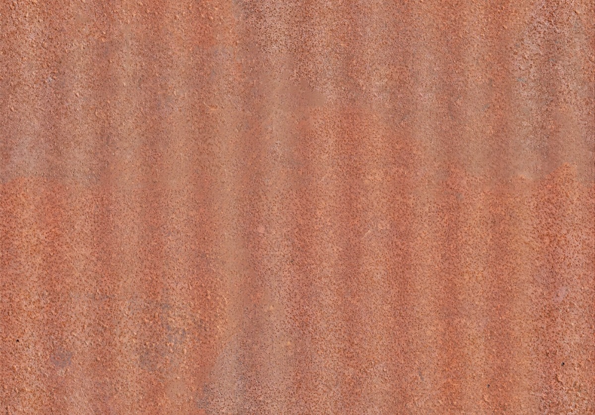 A seamless metal texture with oxidized metal sheets arranged in a None pattern