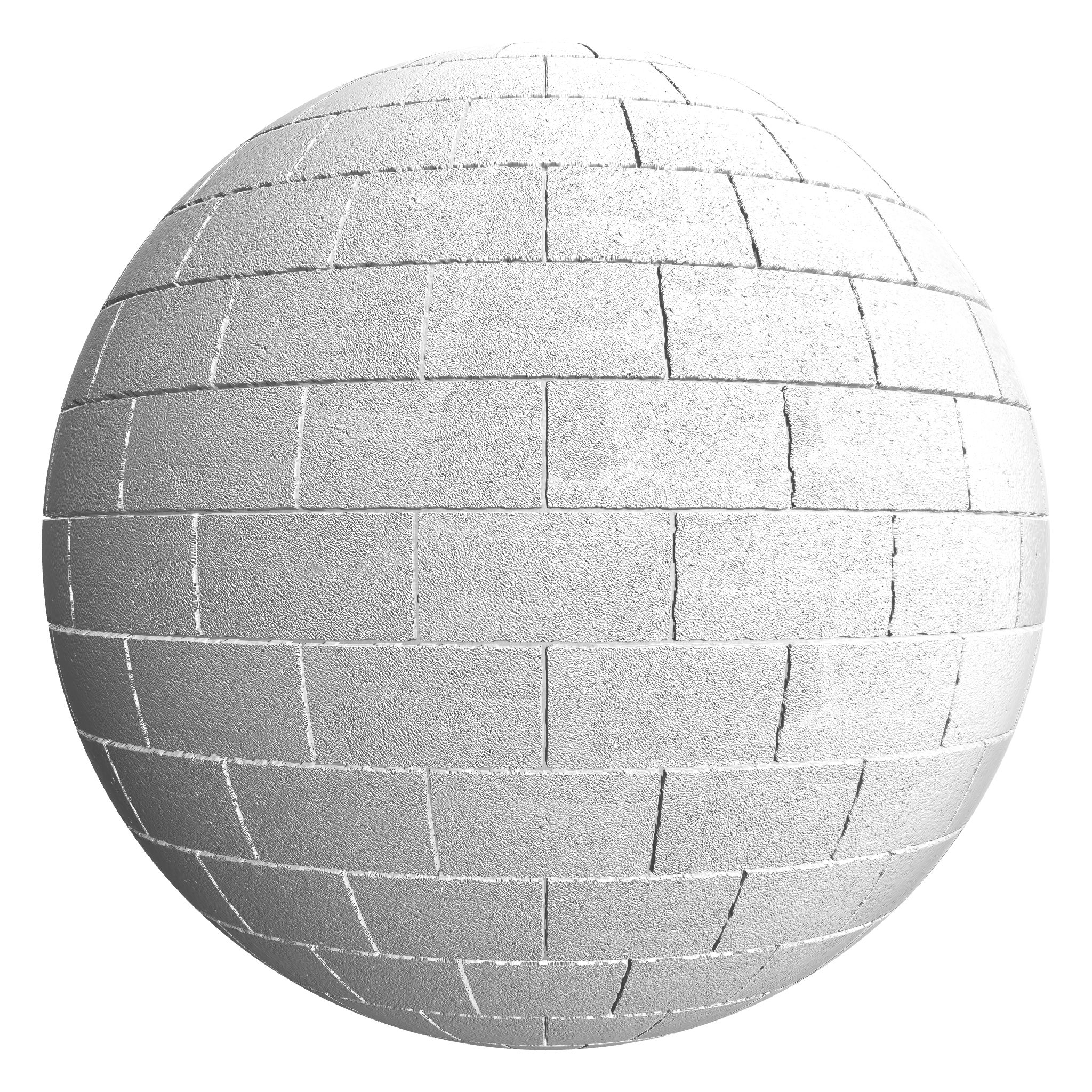 3D sphere preview of Painted CMU Block Stretcher seamless texture