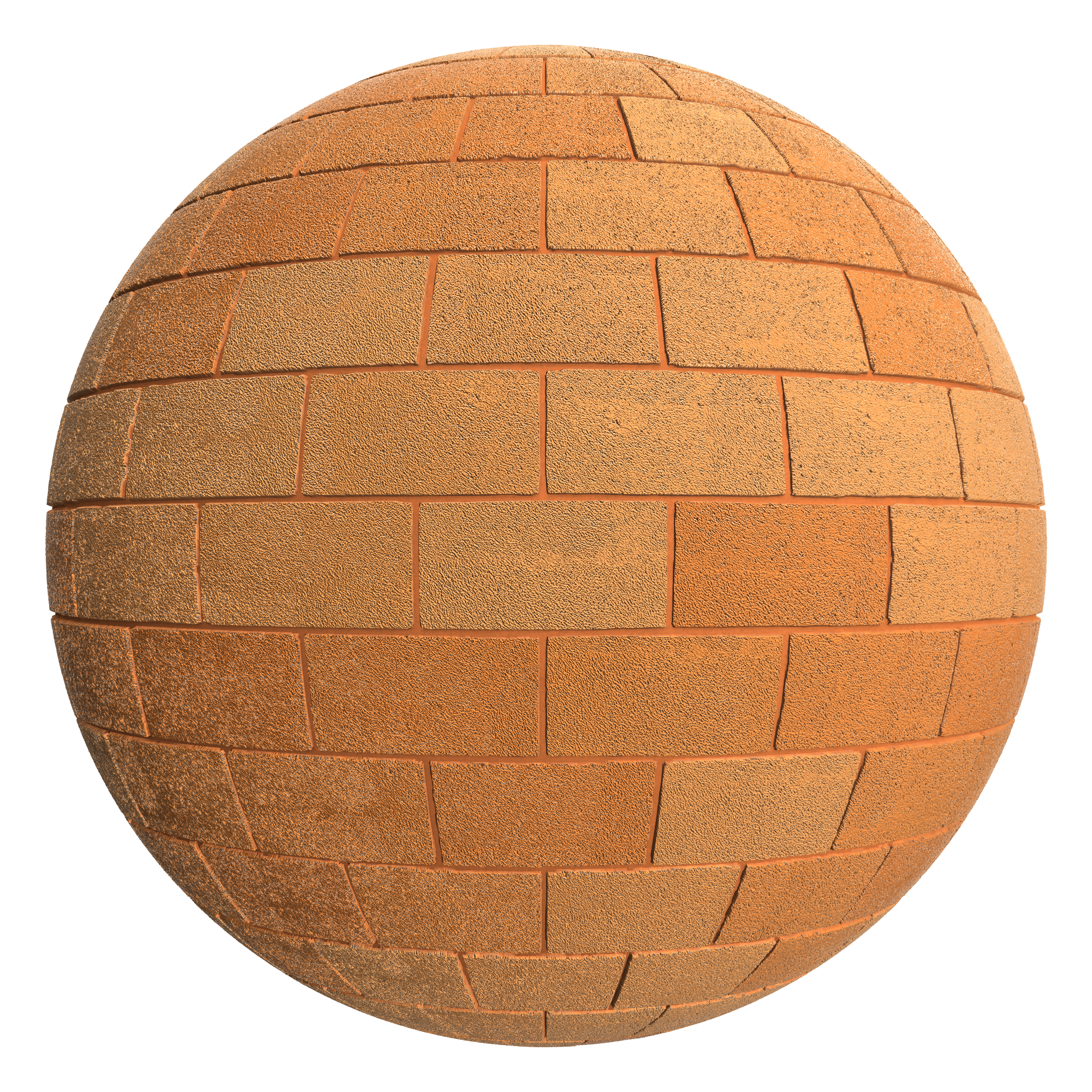 3D sphere preview of Painted CMU Block Stretcher seamless texture