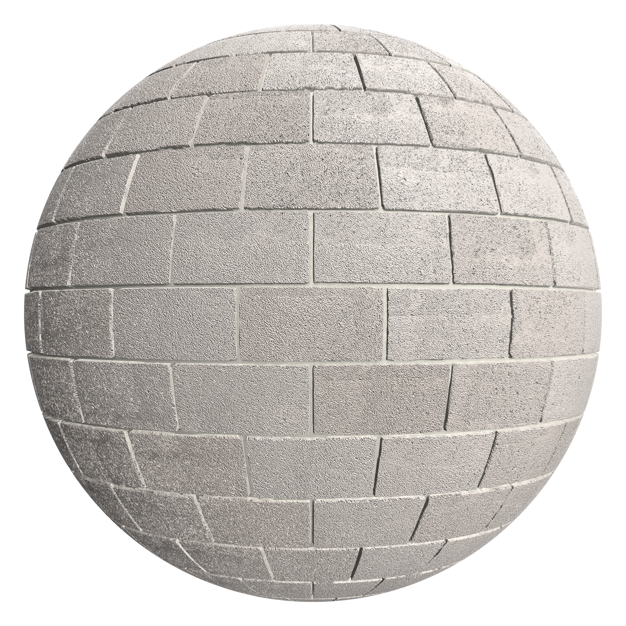 3D sphere preview of Painted CMU Block Stretcher seamless texture