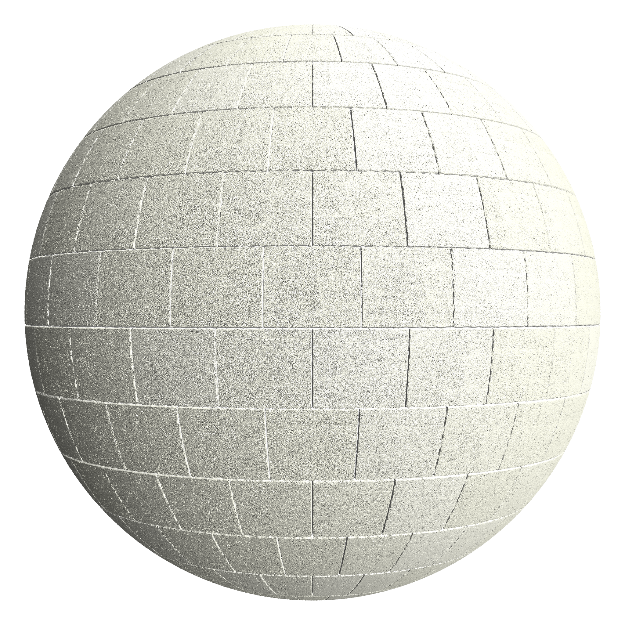 3D sphere preview of Painted CMU Block Stretcher seamless texture
