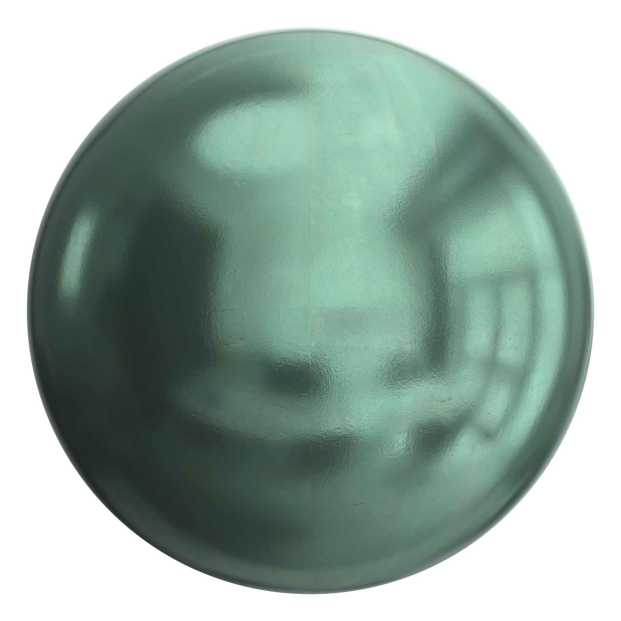 3D sphere preview of Patinated Copper seamless texture