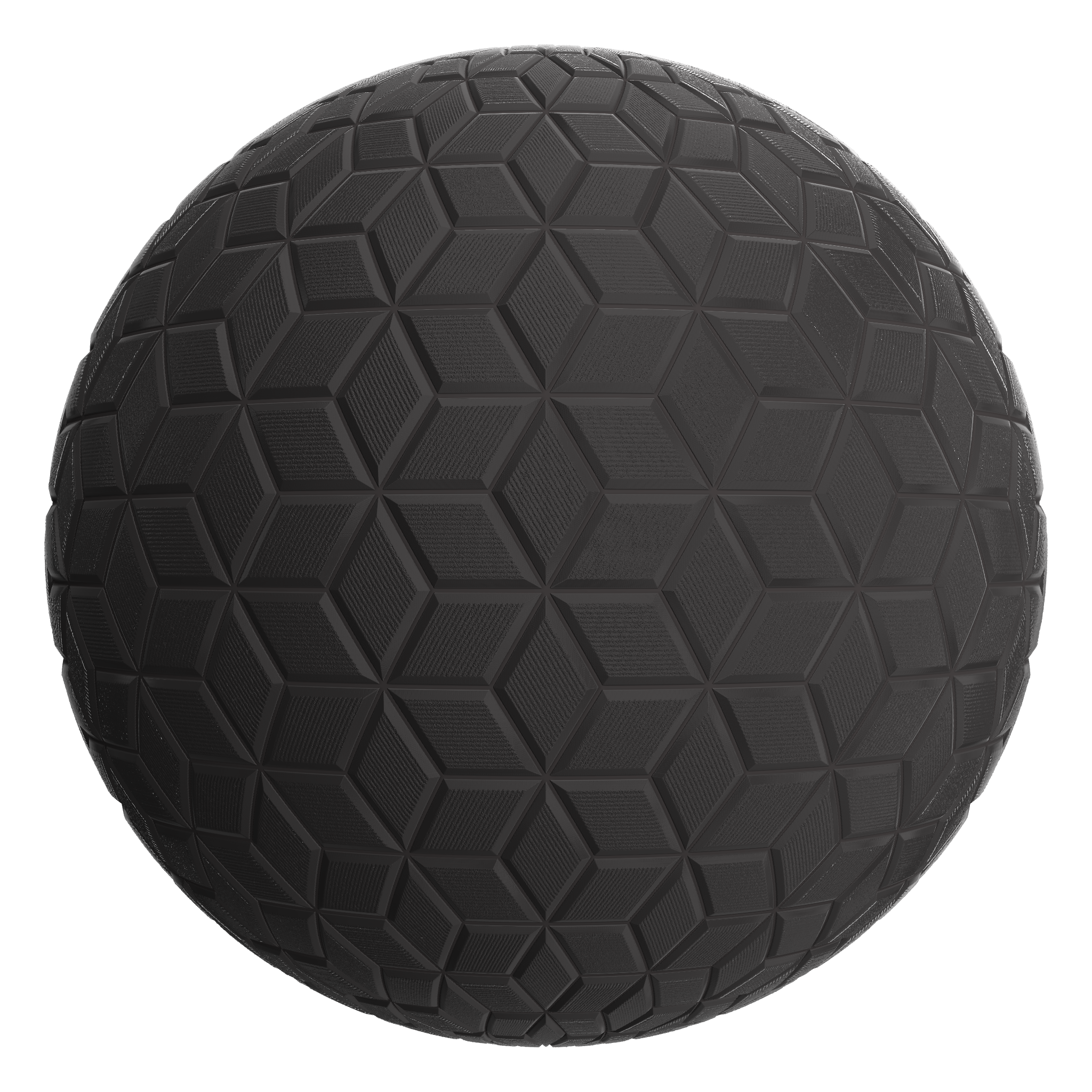 3D sphere preview of Pinstripe Tile Cubic seamless texture