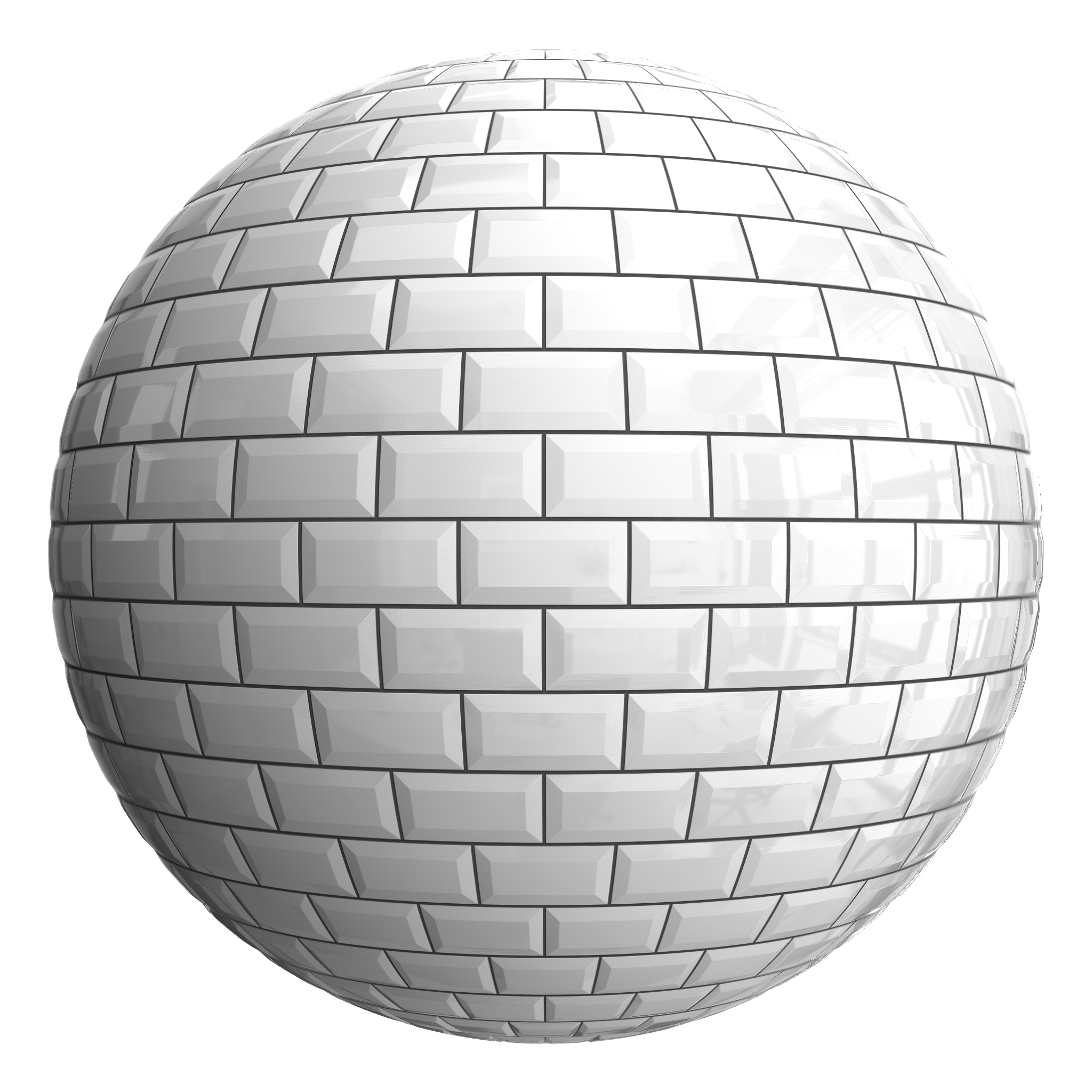 3D sphere preview of Metro Tile, Stretcher seamless texture