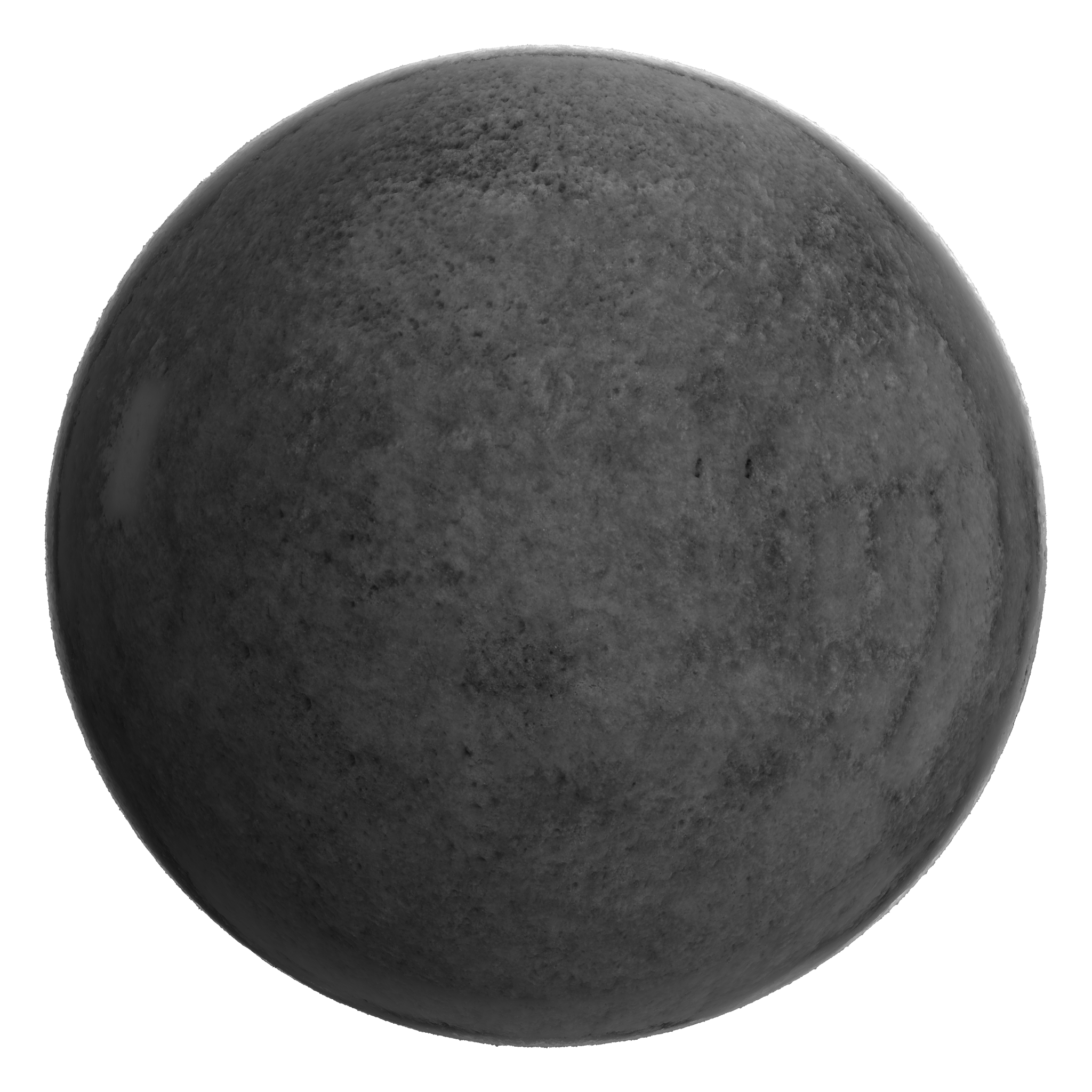3D sphere preview of Polished Concrete seamless texture