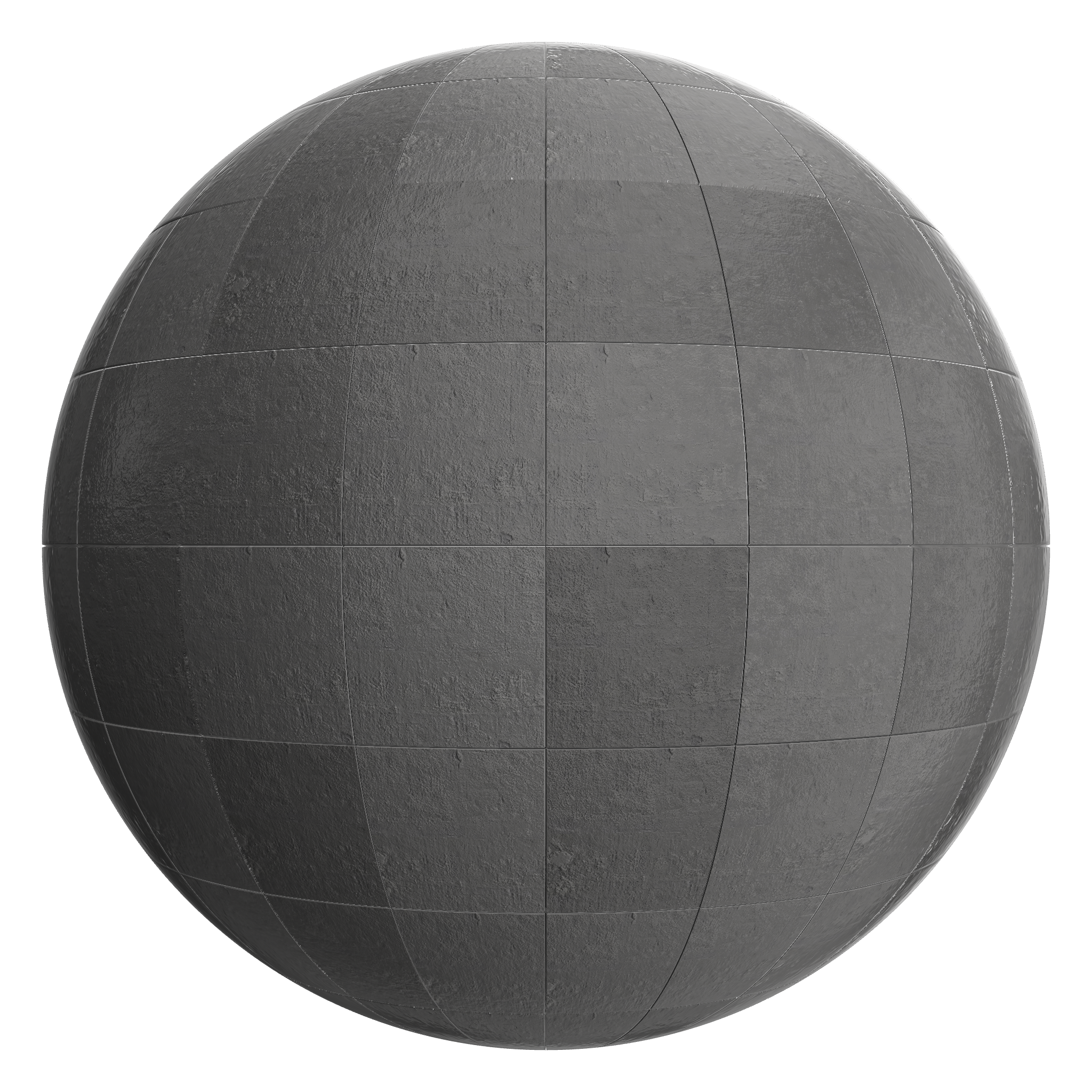 3D sphere preview of Polished Concrete Stack seamless texture