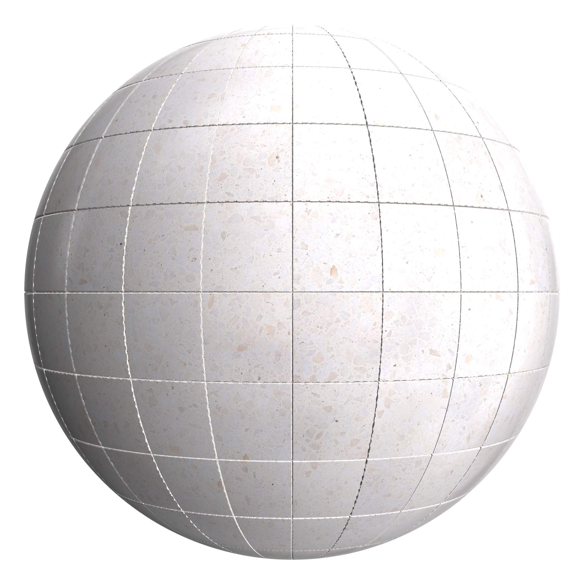 3D sphere preview of Polished Concrete Stack seamless texture