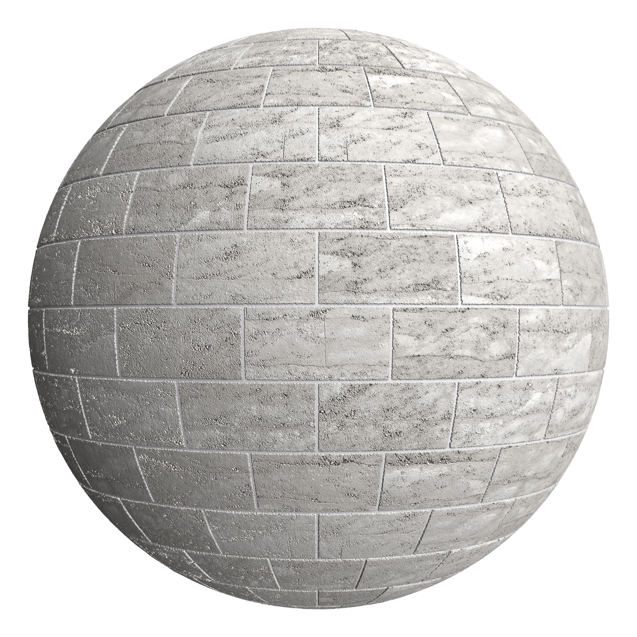 3D sphere preview of Rammed Earth Concrete Stretcher seamless texture