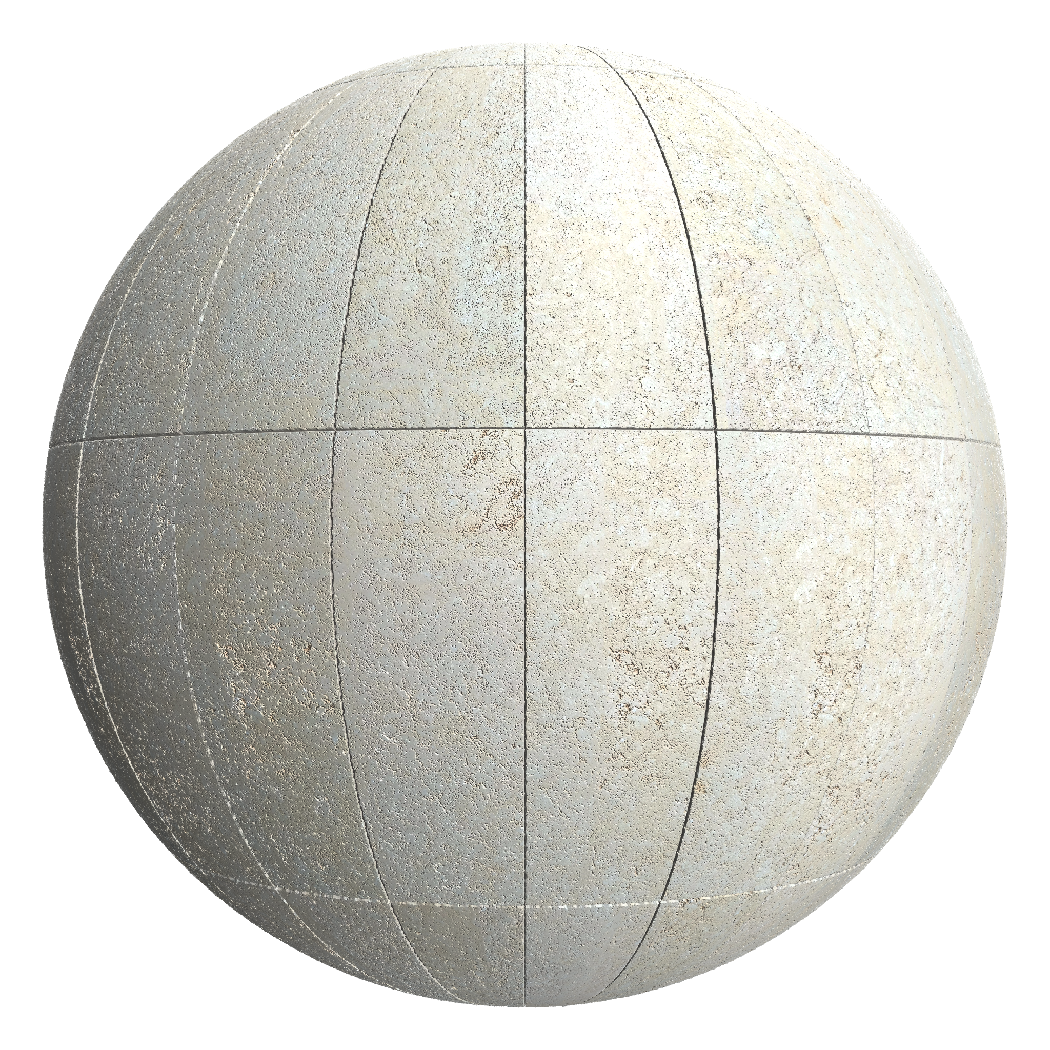 3D sphere preview of Reconstituted Stone Stack seamless texture