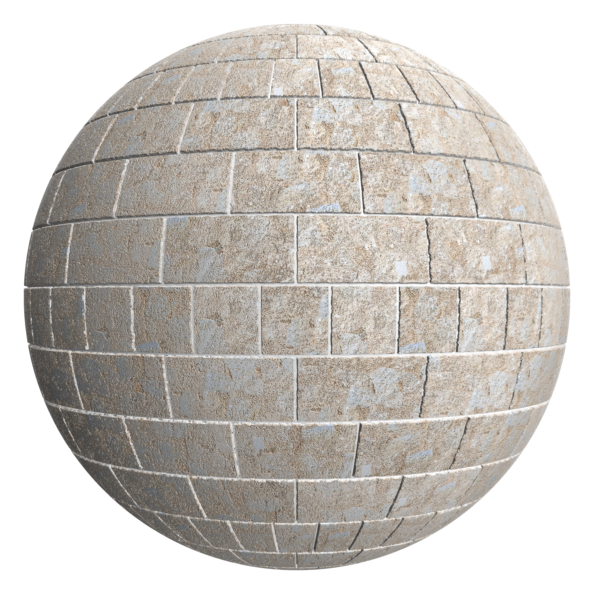 3D sphere preview of Rough Limestone Common seamless texture