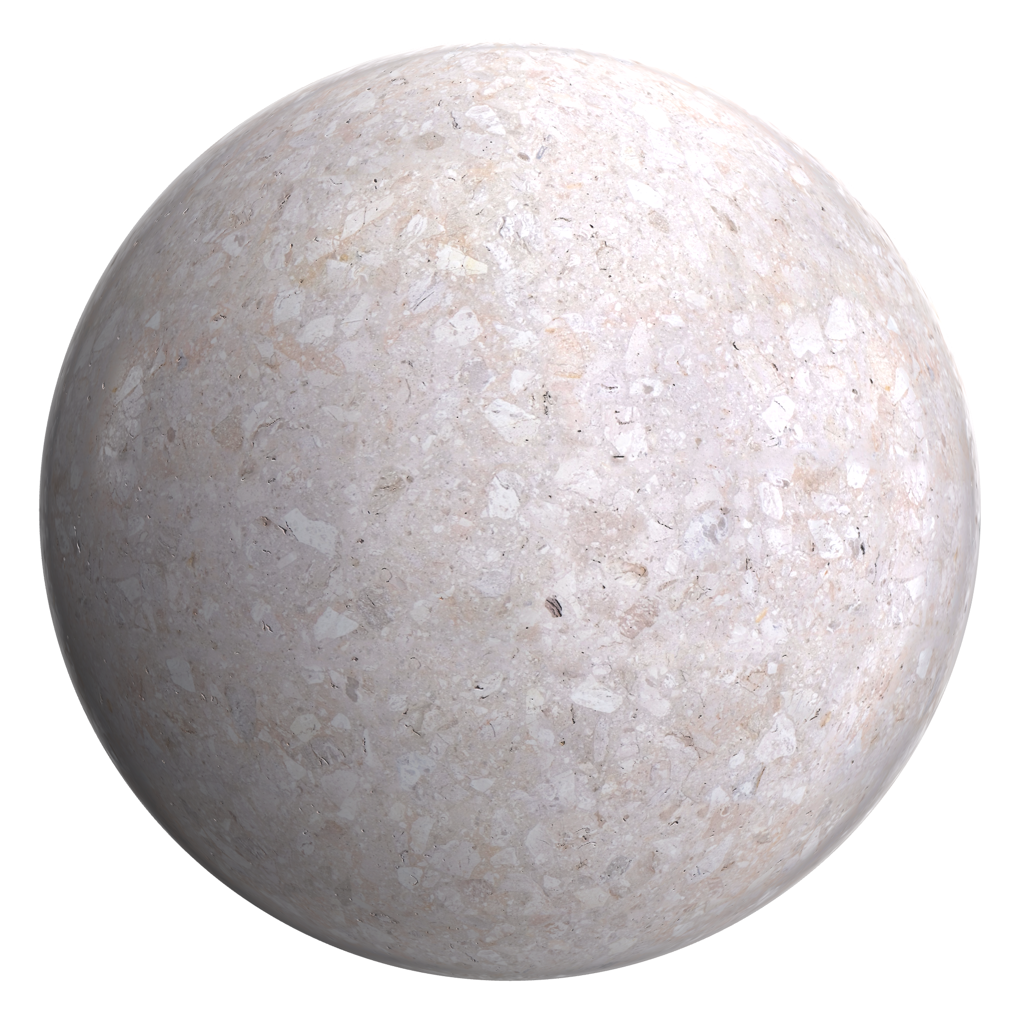 3D sphere preview of Terrazzo seamless texture