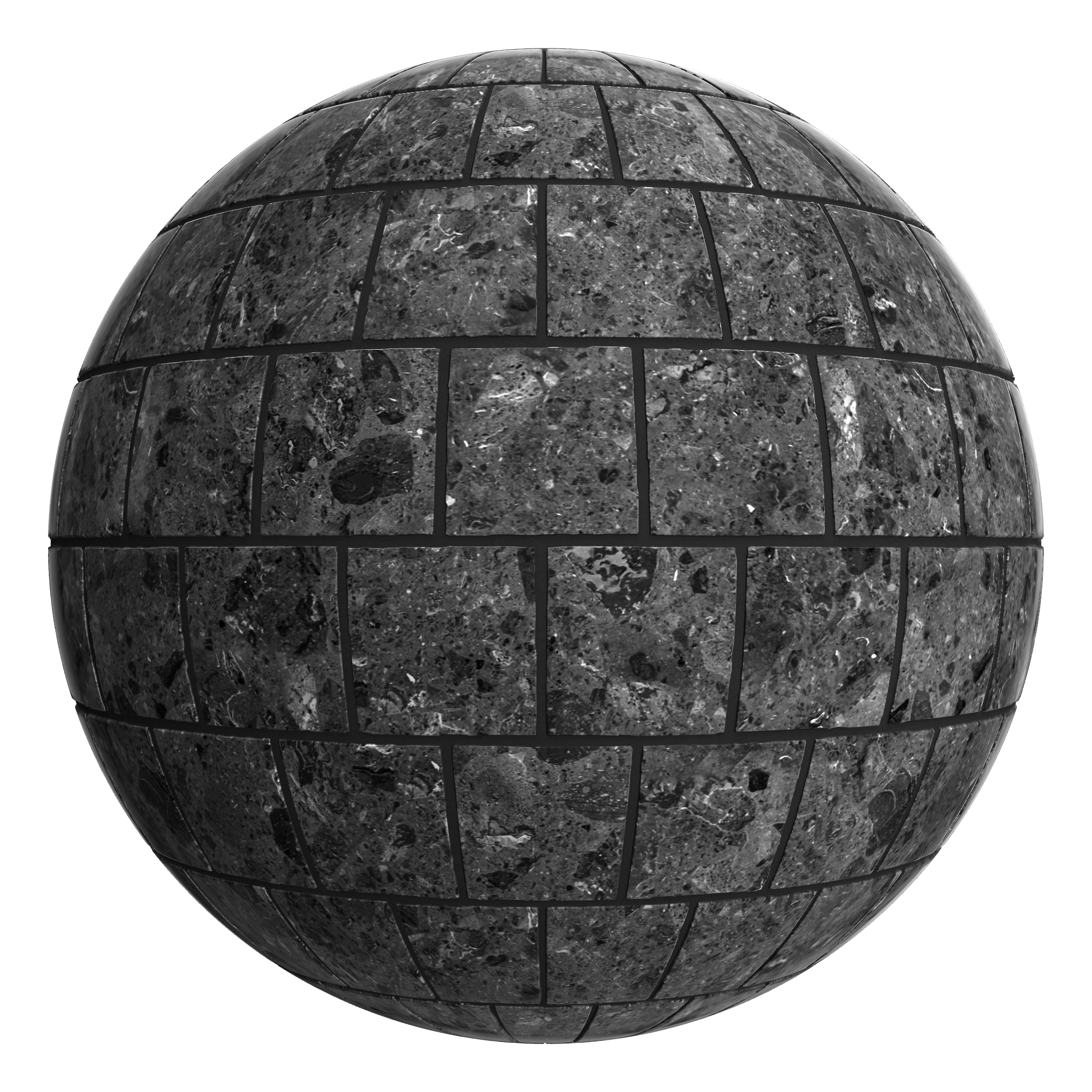 3D sphere preview of Terrazzo Stretcher seamless texture