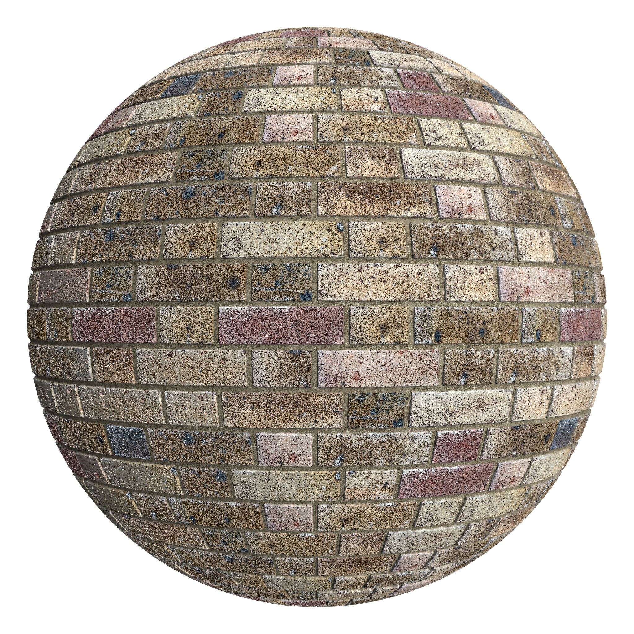 3D sphere preview of Scherzer Brick, Flemish seamless texture