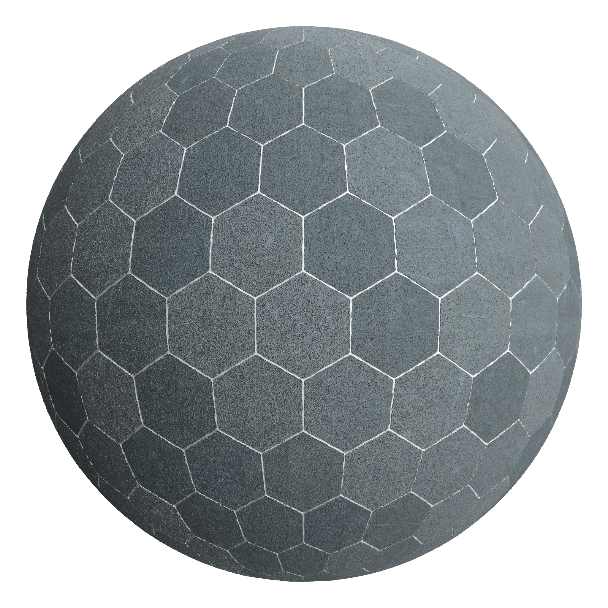 3D sphere preview of Slate Hexagonal seamless texture