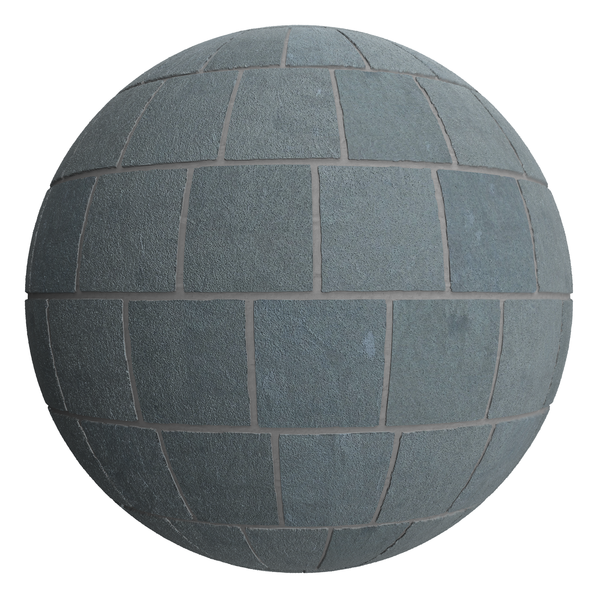 3D sphere preview of Slate Staggered seamless texture