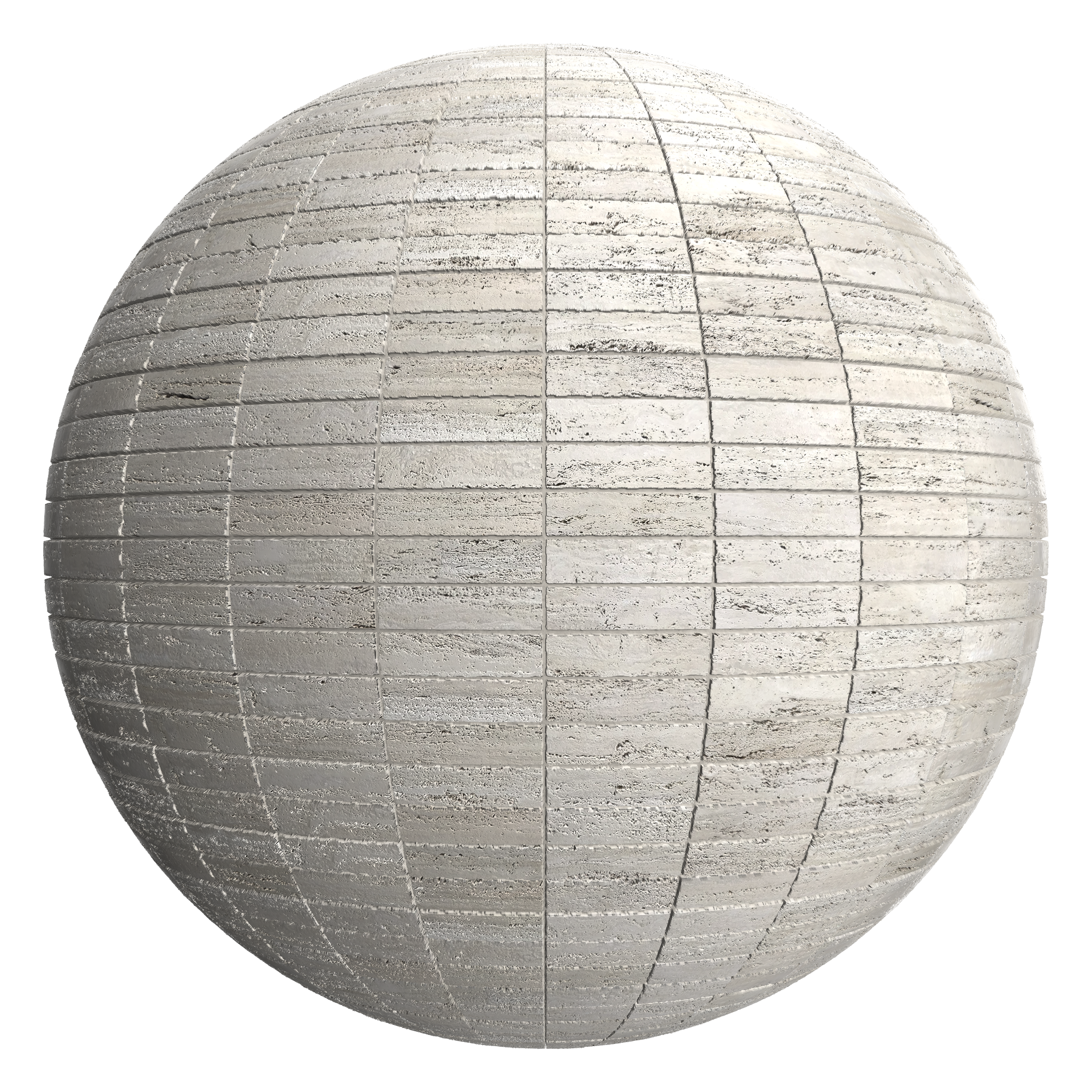 3D sphere preview of Travertine Stack seamless texture