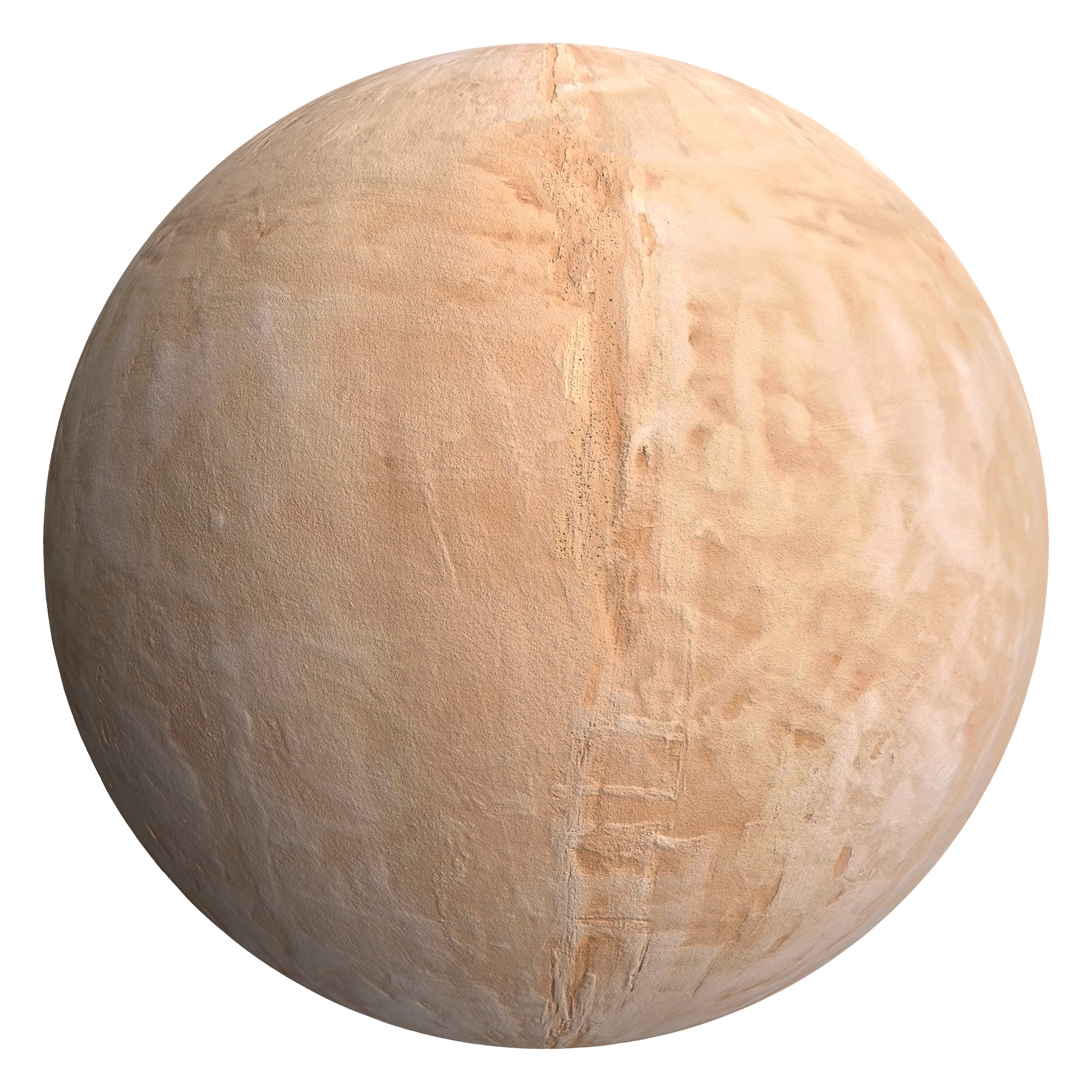 3D sphere preview of Unfinished Plaster seamless texture