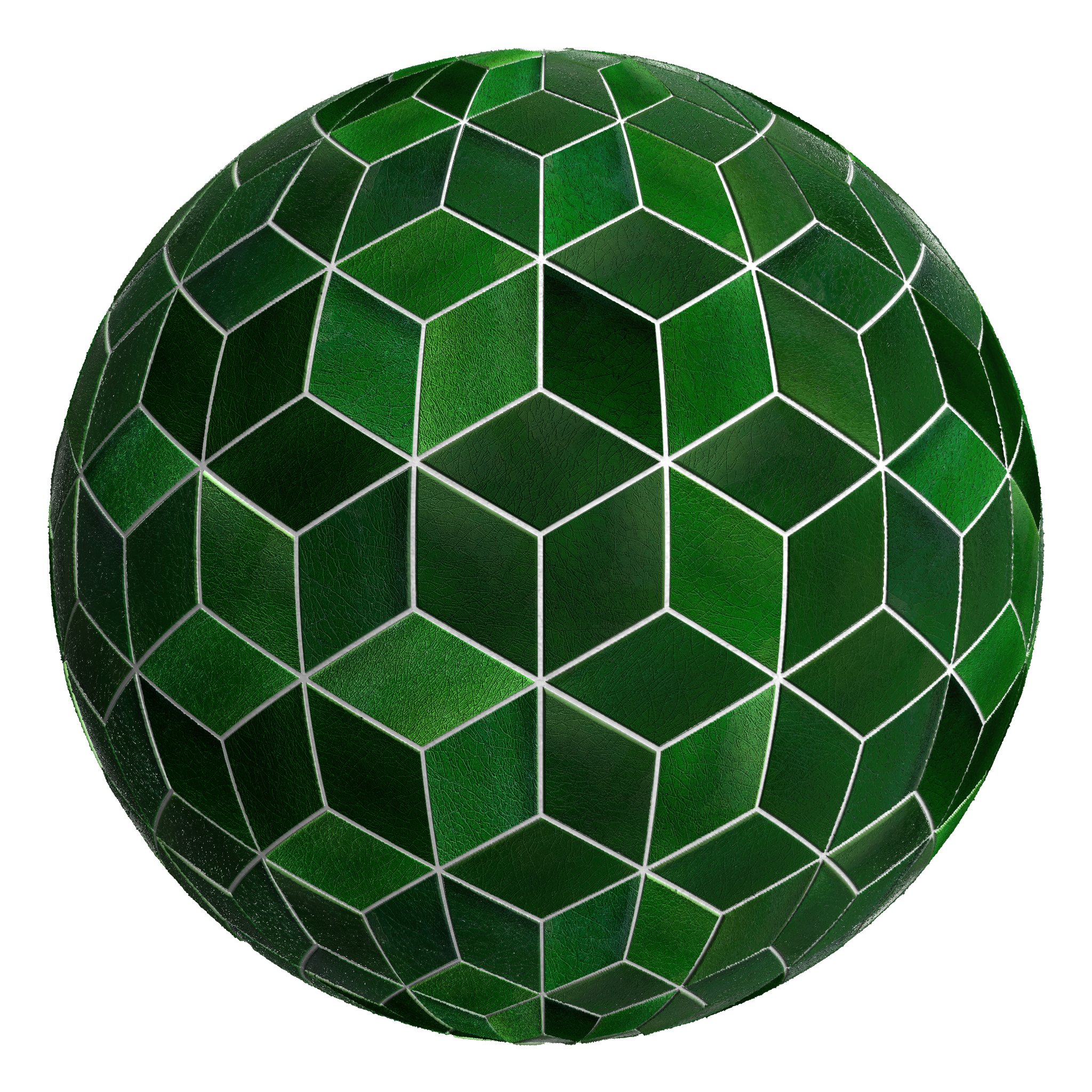 3D sphere preview of Victorian Glazed Cubic seamless texture