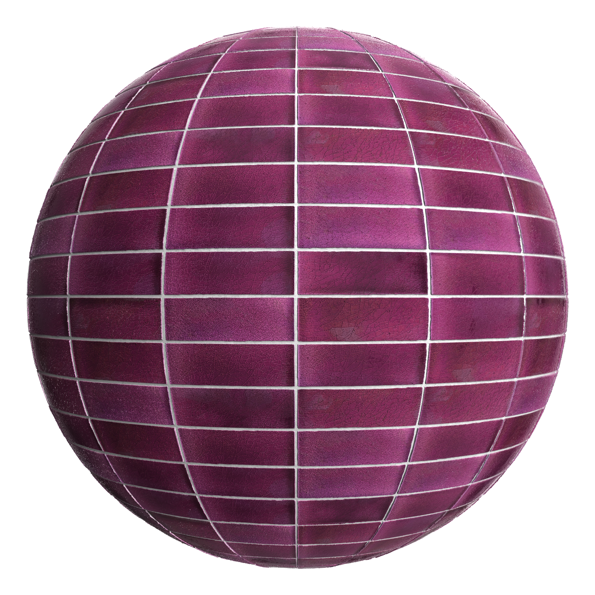 3D sphere preview of Victorian Glazed Stack seamless texture