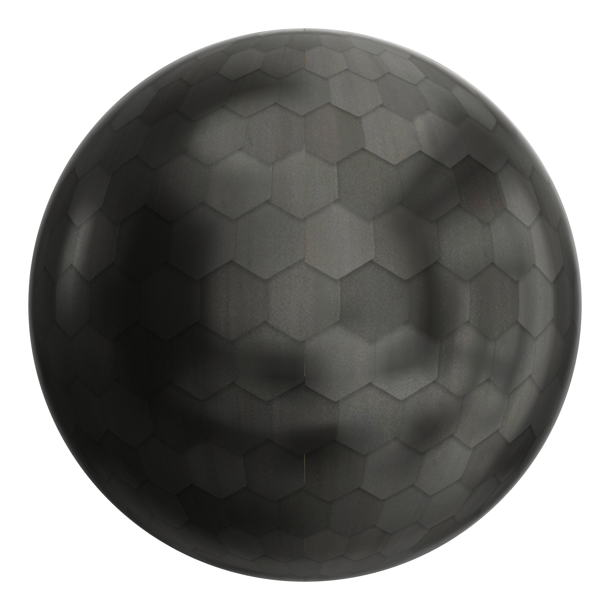 3D sphere preview of Zinc Hexagonal seamless texture