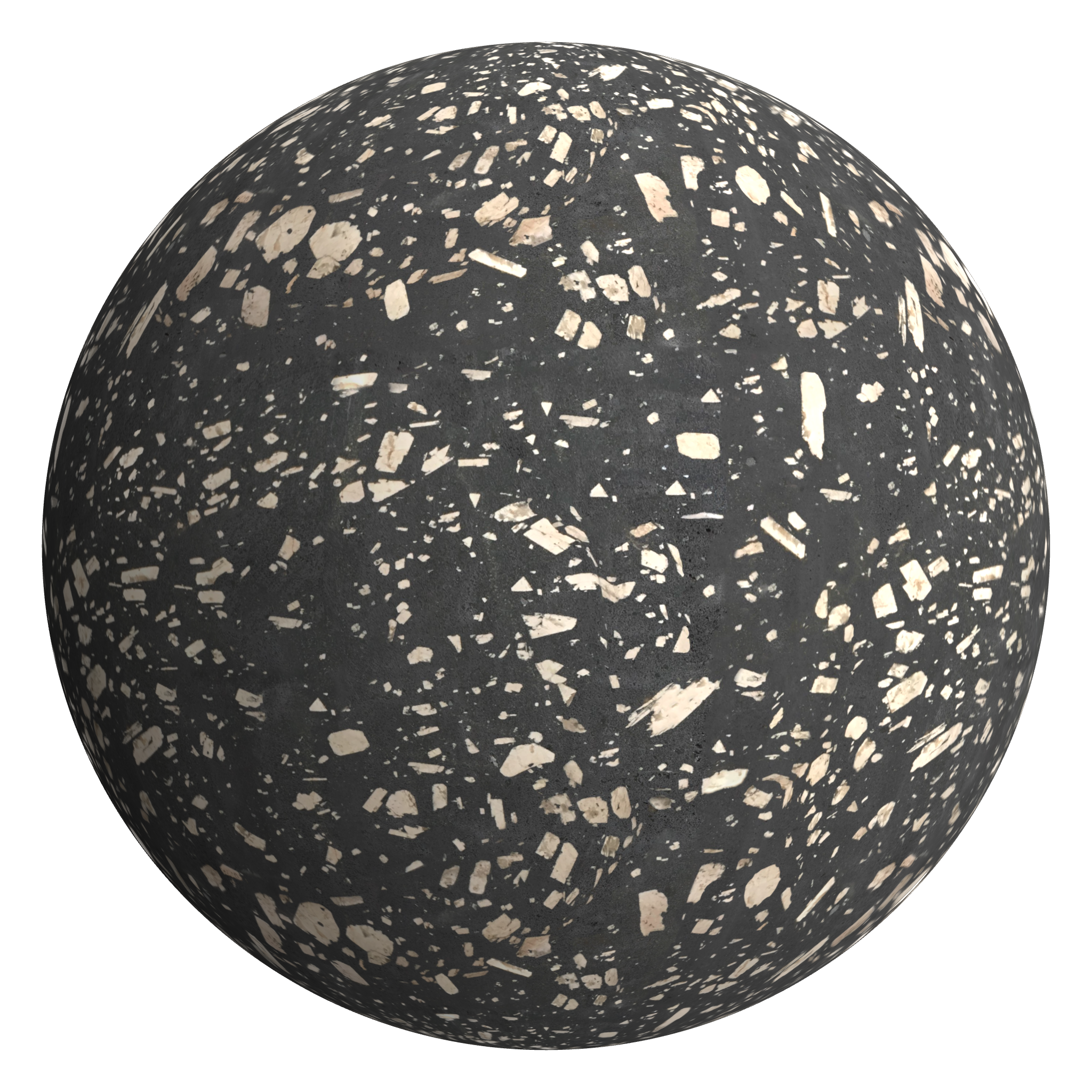 3D sphere preview of Andesite Porphyry seamless texture