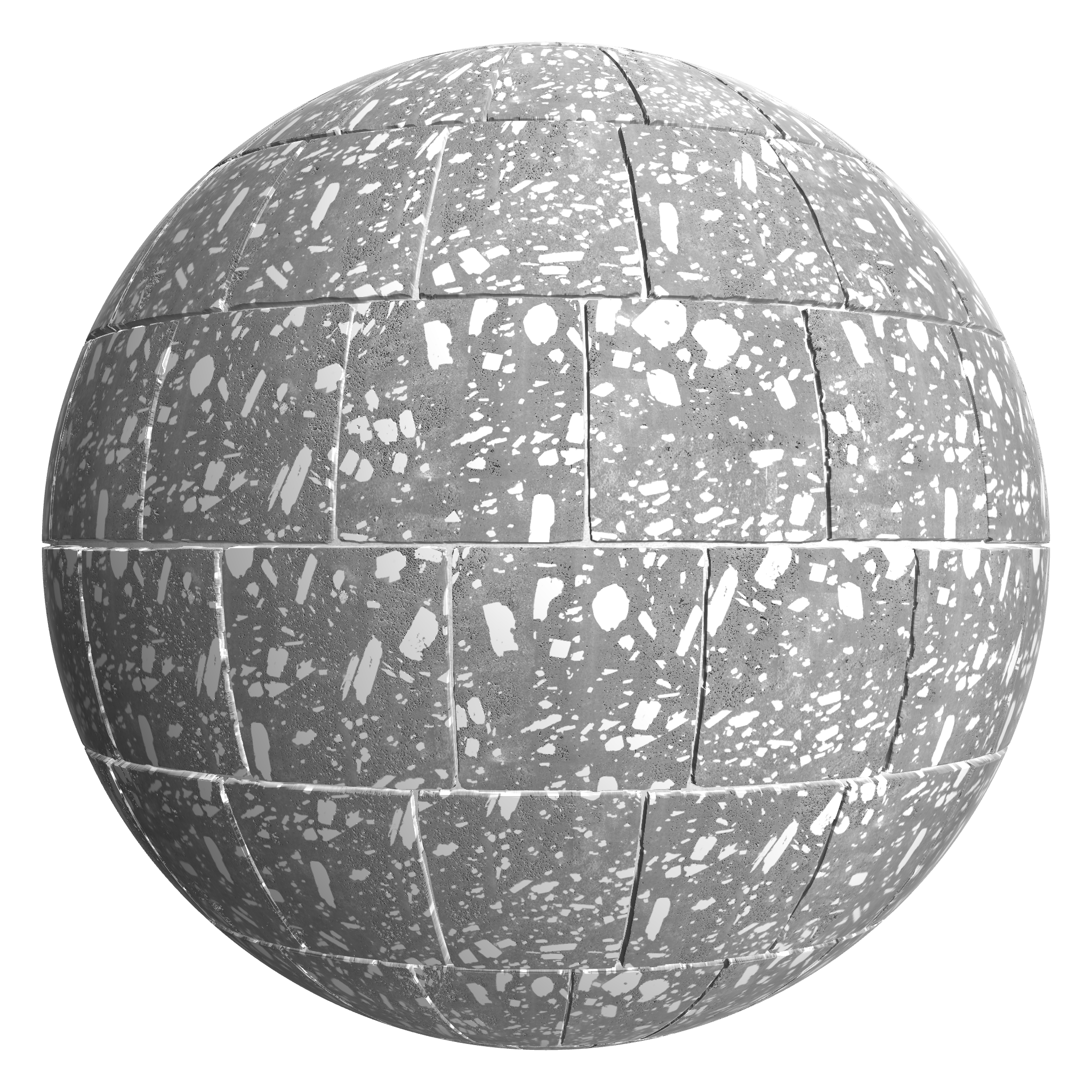 3D sphere preview of Andesite Porphyry Staggered seamless texture