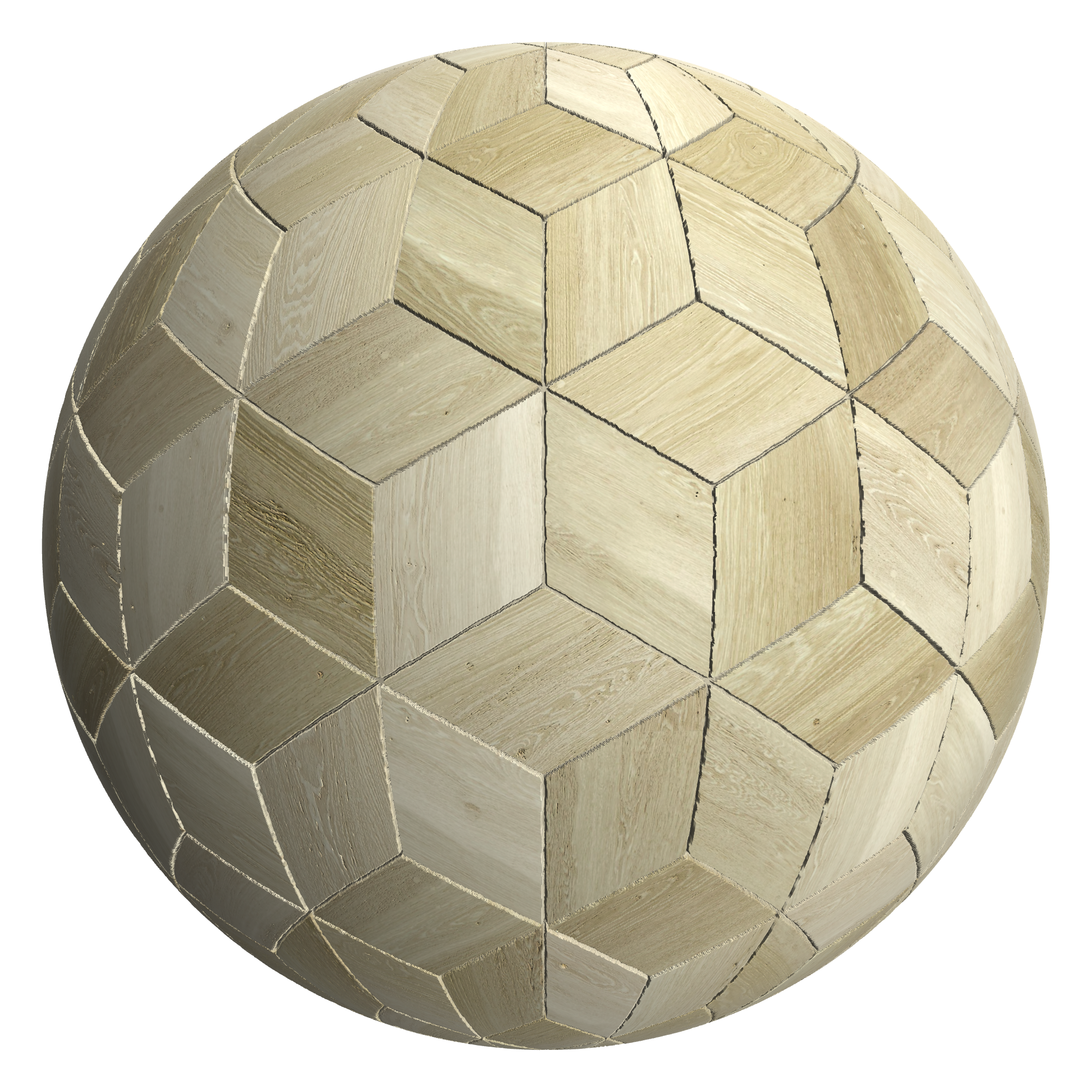 3D sphere preview of Ash Cubic seamless texture