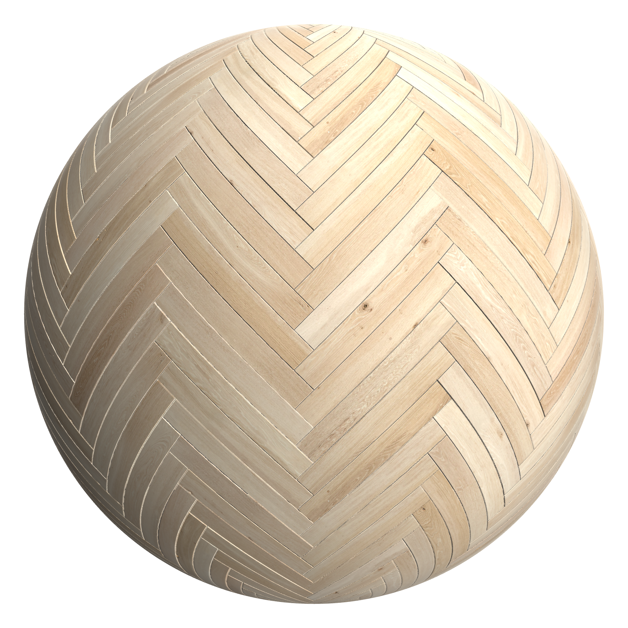 3D sphere preview of Ash Herringbone seamless texture