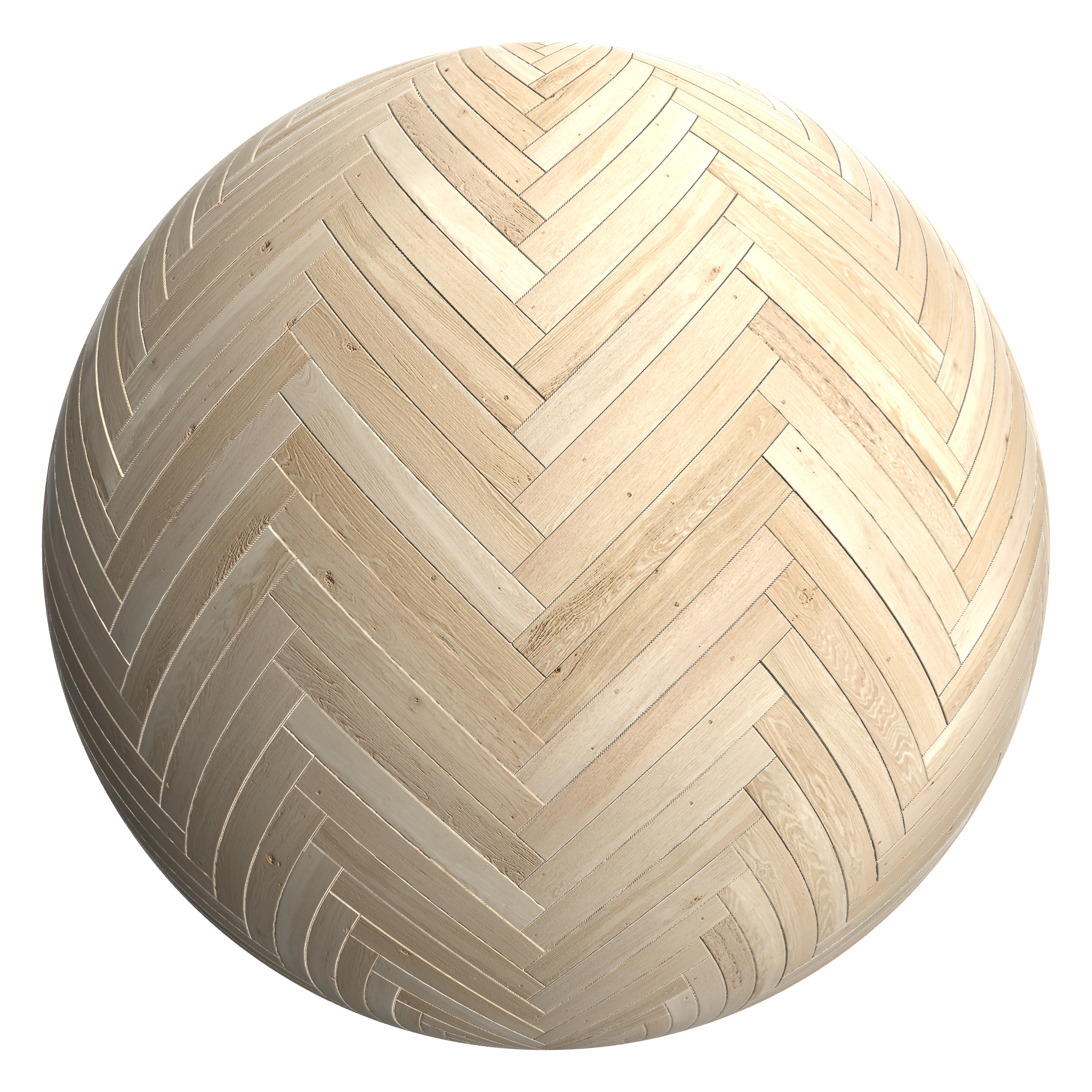 3D sphere preview of Ash Herringbone seamless texture