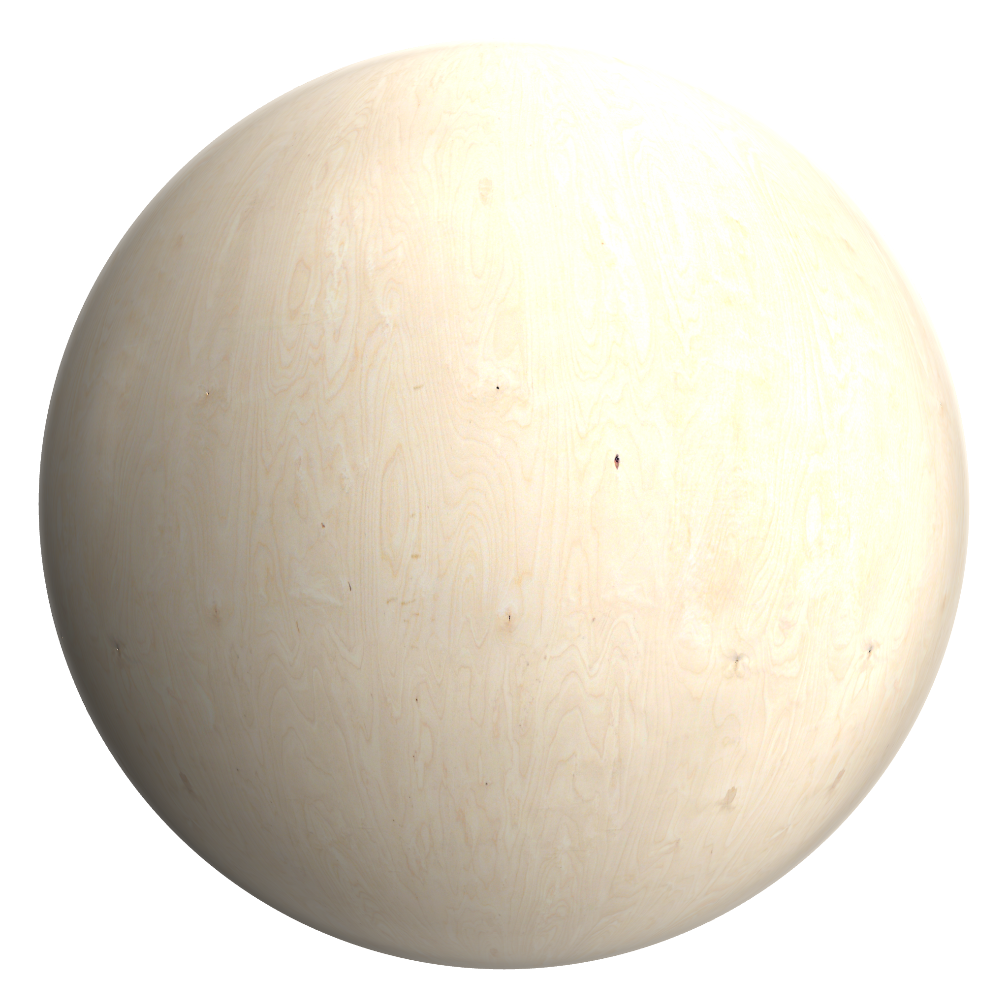 3D sphere preview of Birch Plywood seamless texture