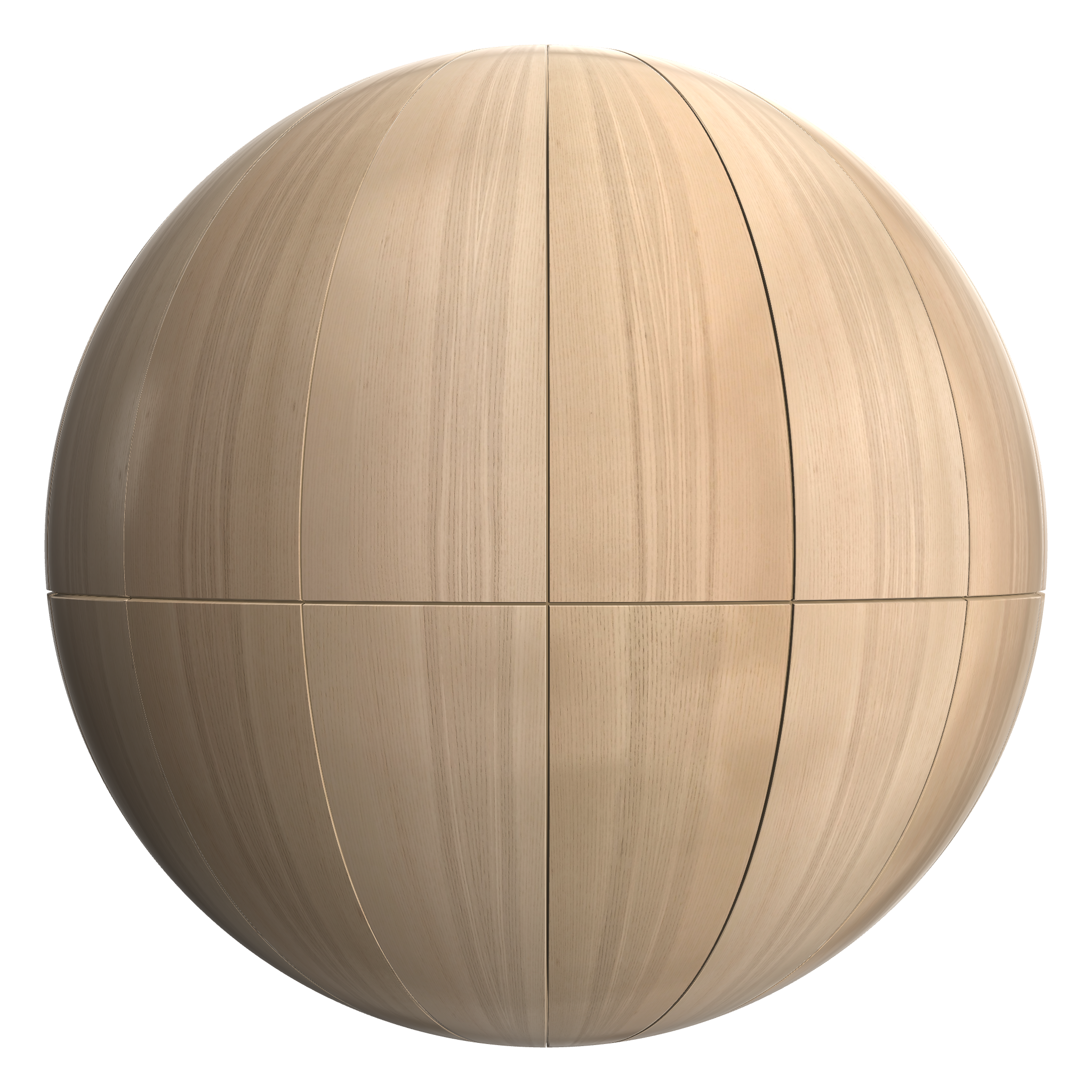 3D sphere preview of Birch Veneer Stack seamless texture