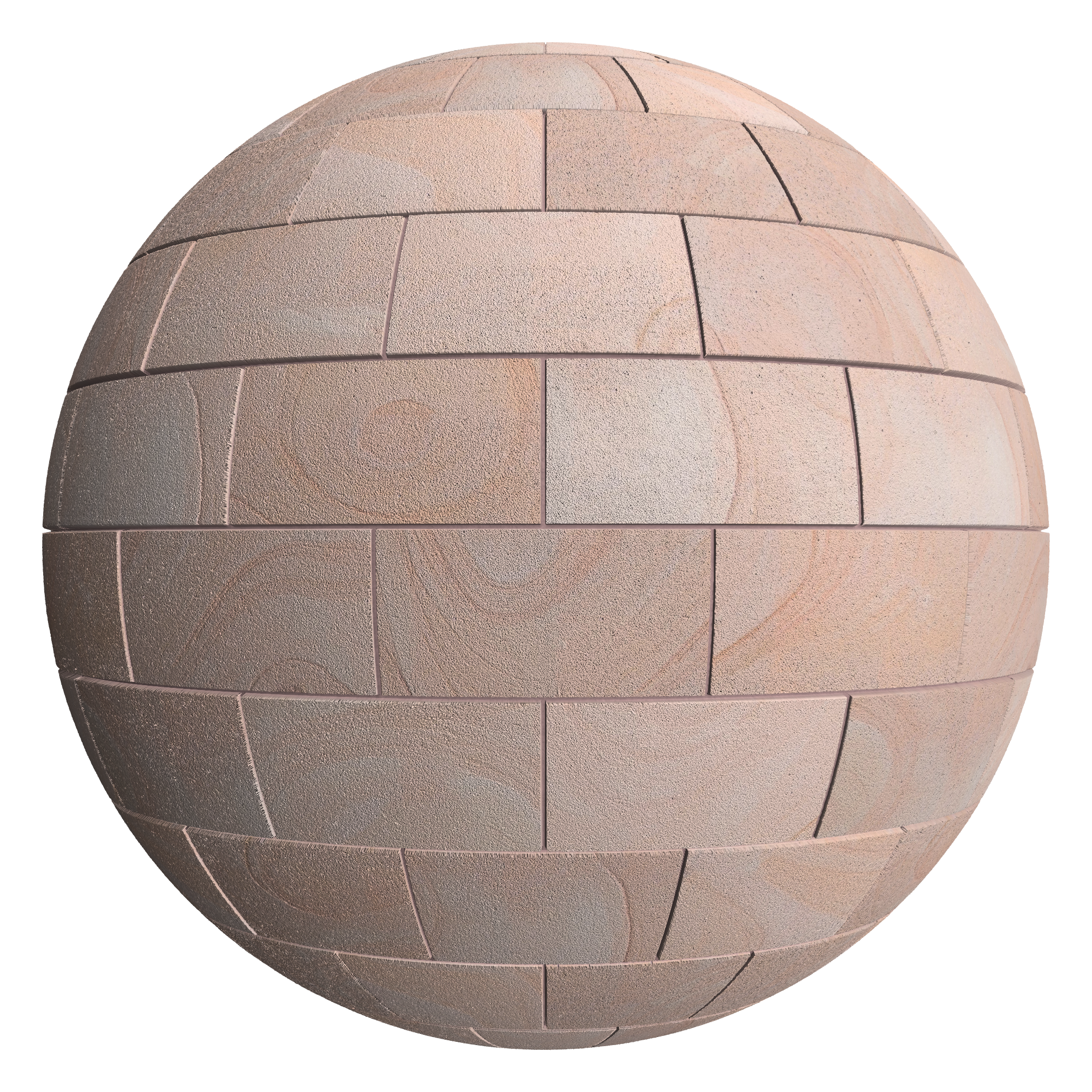 3D sphere preview of Blonde Sandstone Stretcher seamless texture
