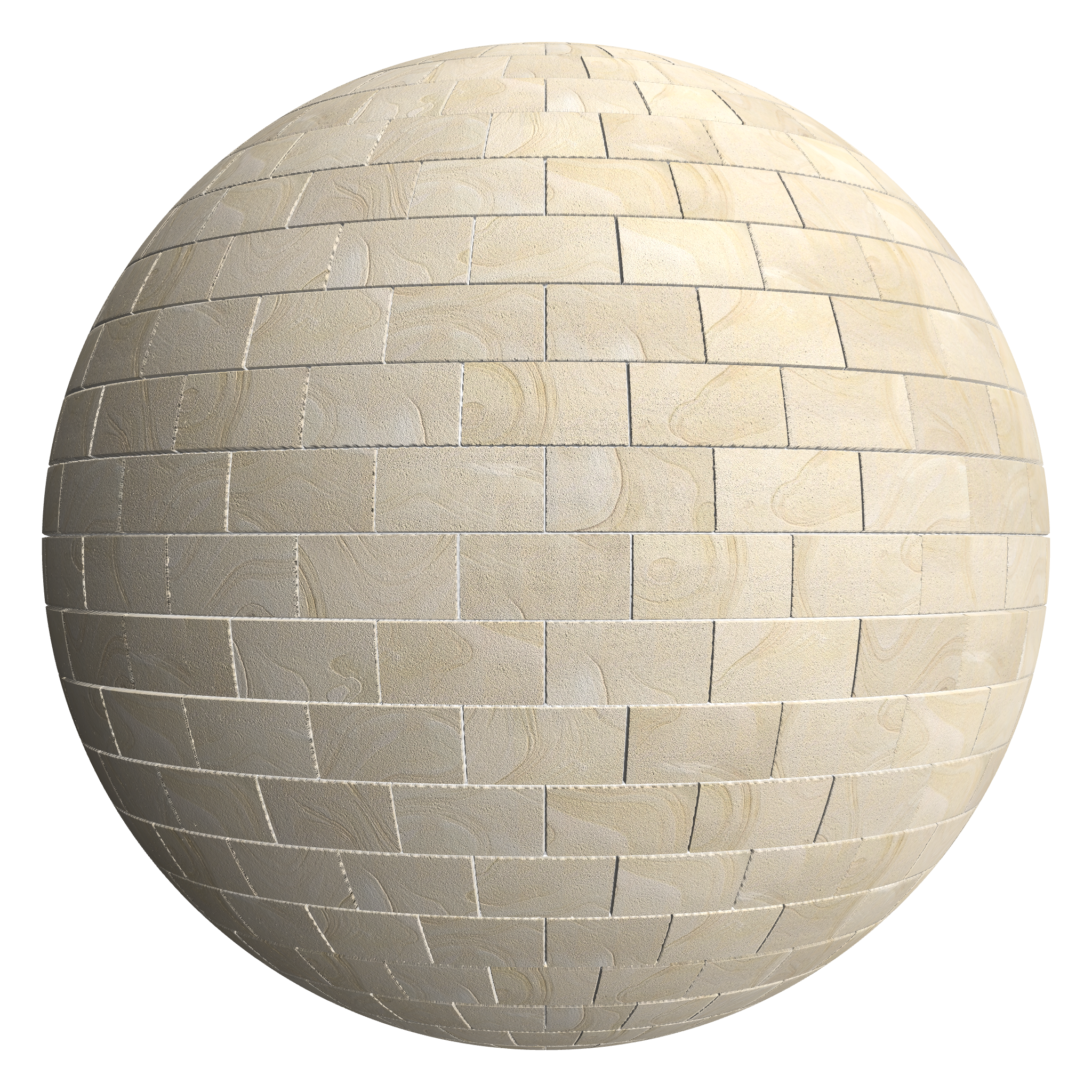 3D sphere preview of Blonde Sandstone Stretcher seamless texture