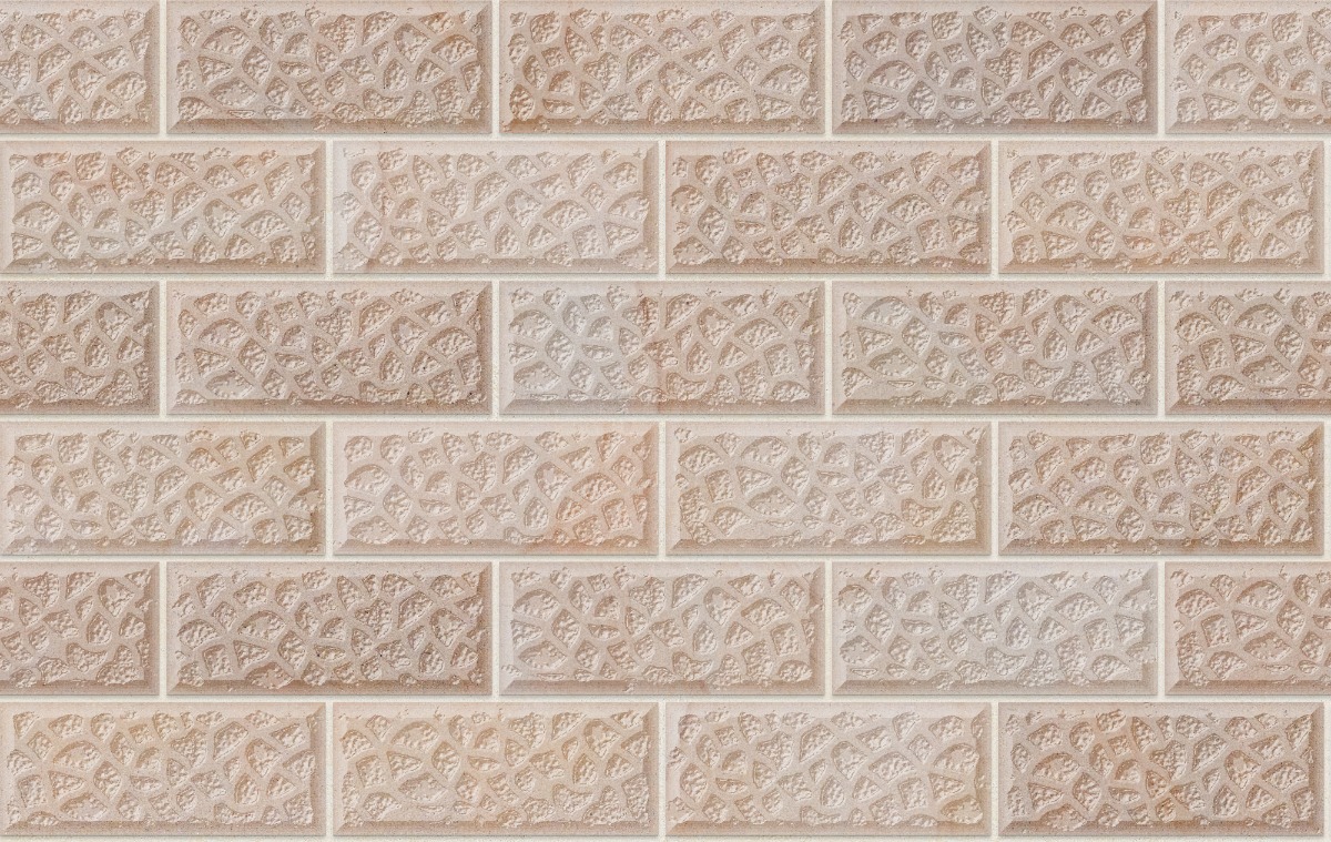 A seamless stone texture with blonde sandstone blocks arranged in a Stretcher pattern