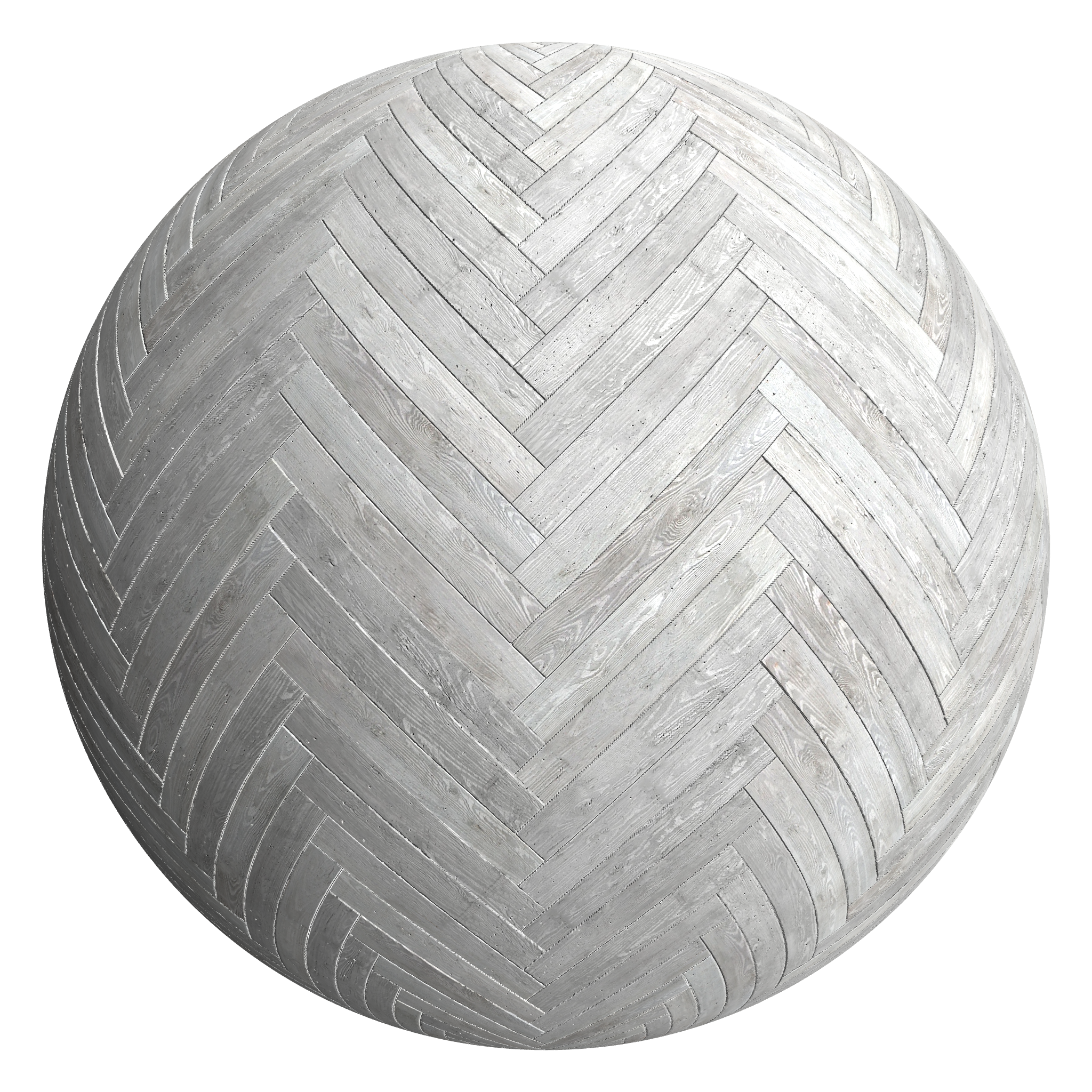 3D sphere preview of Boardmarked Concrete Herringbone seamless texture