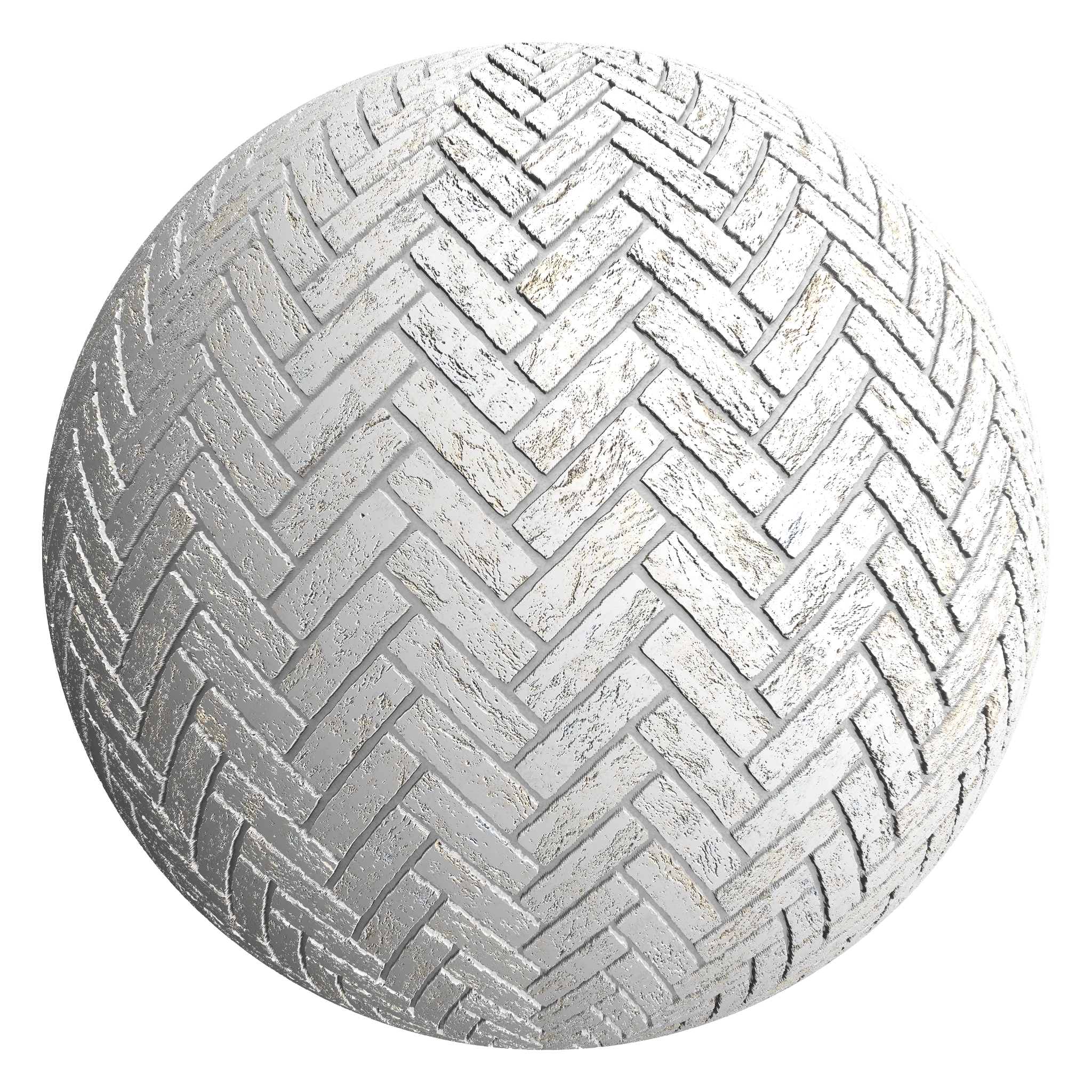 3D sphere preview of Buff Herringbone seamless texture