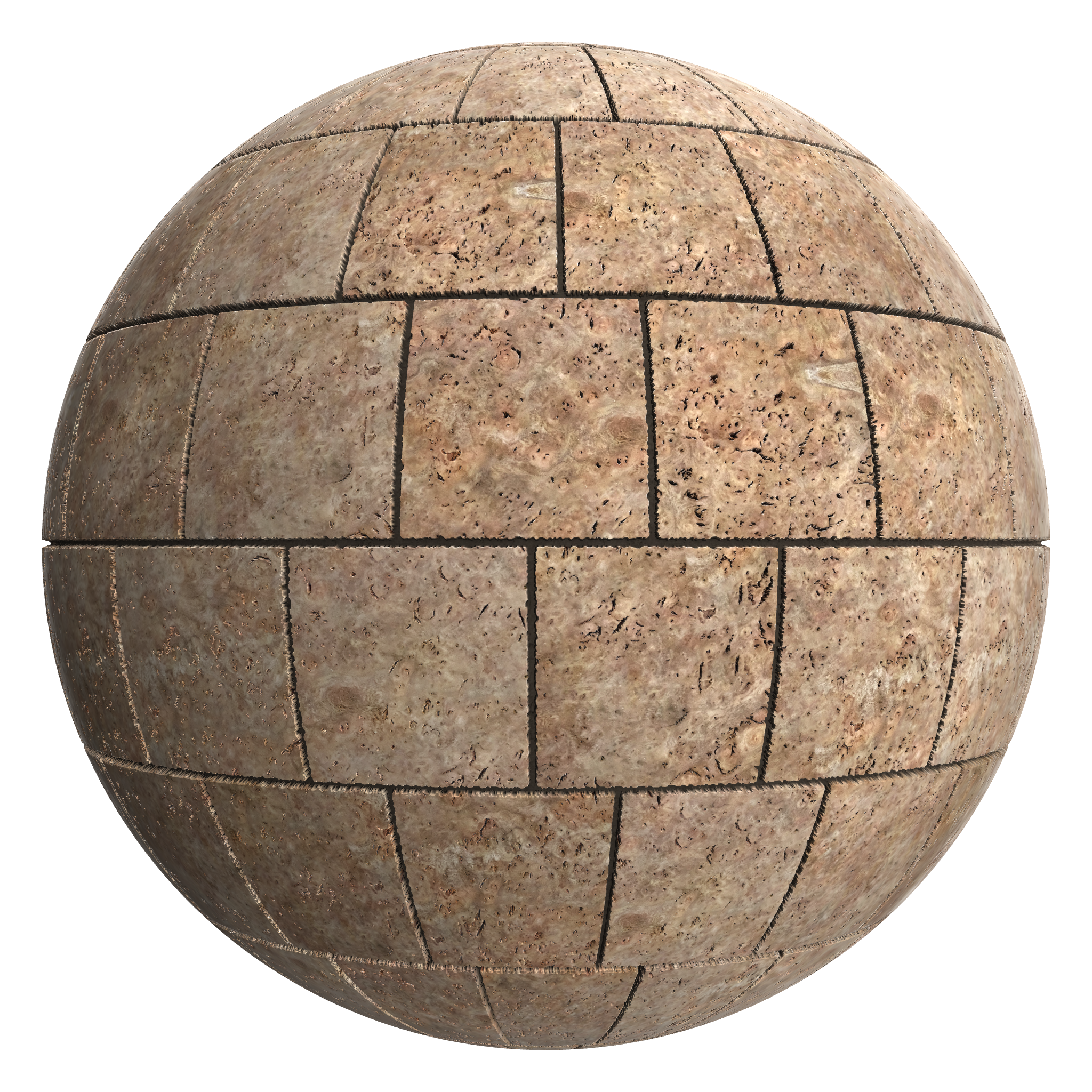 3D sphere preview of Burl Timber Staggered seamless texture