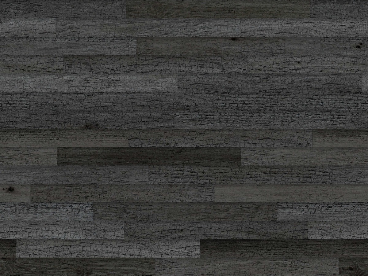 A seamless wood texture with charred timber boards arranged in a Staggered pattern