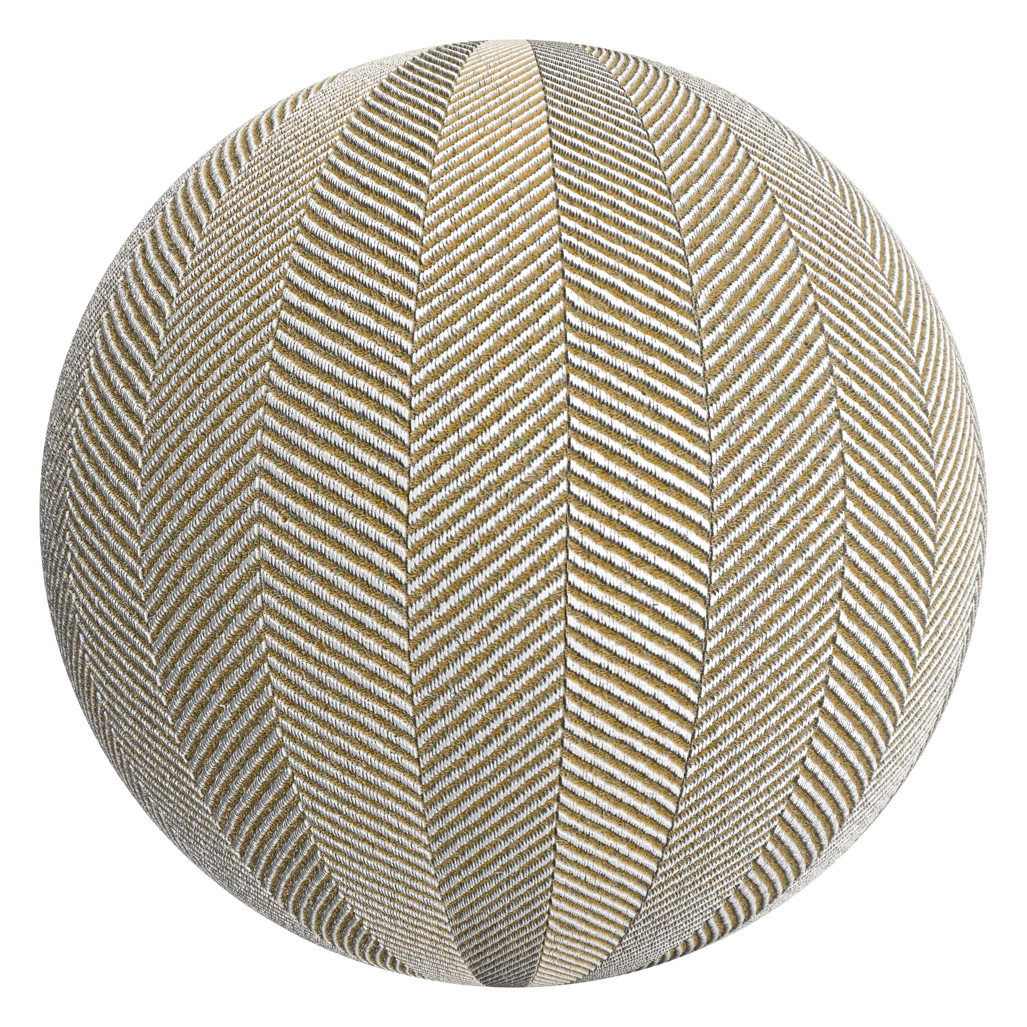 3D sphere preview of Chevron Fabric seamless texture