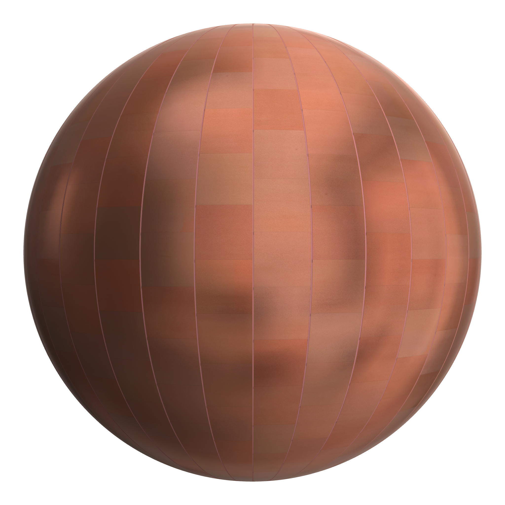 3D sphere preview of Copper Stretcher seamless texture