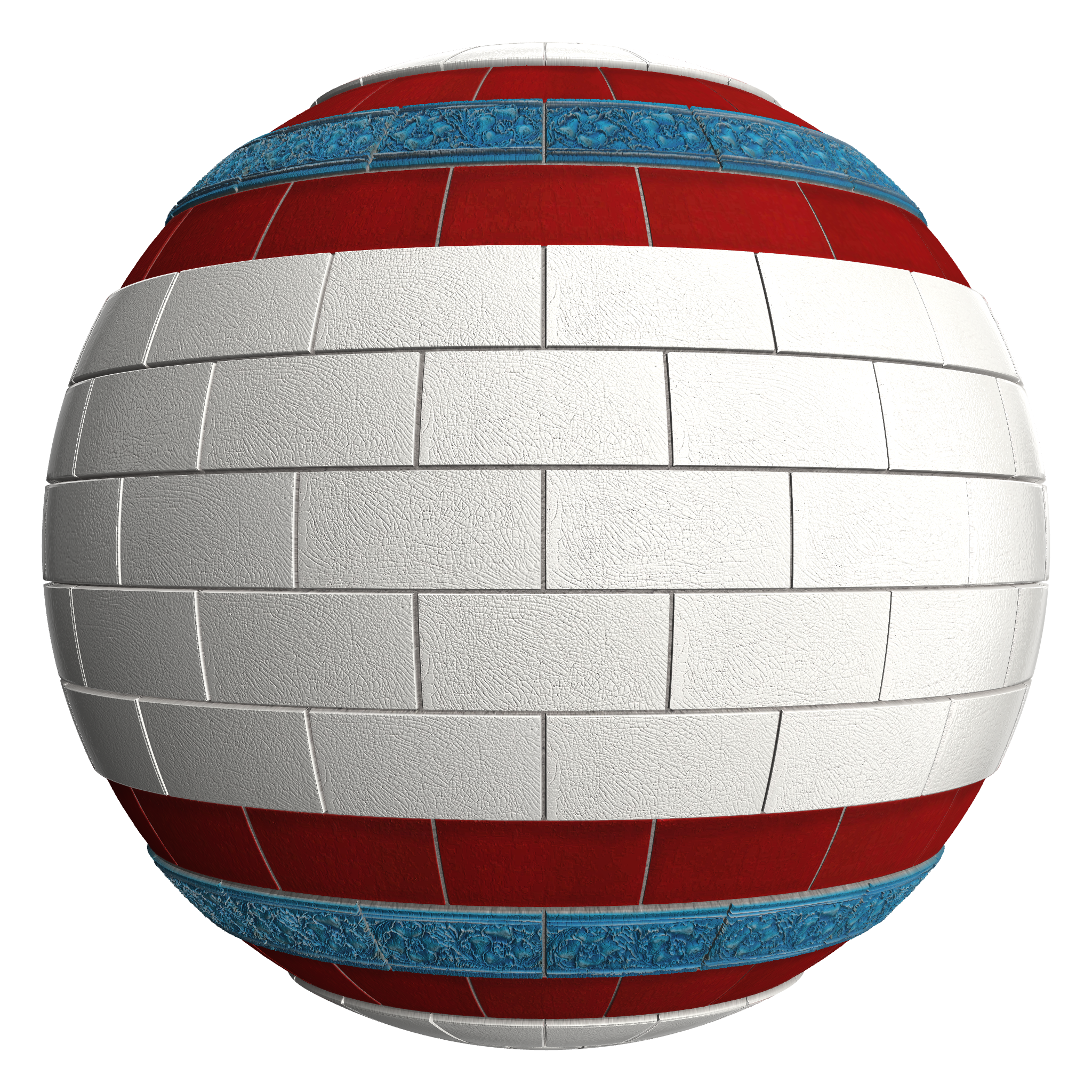 3D sphere preview of Meadowpark Tenement Tile, Stretcher seamless texture