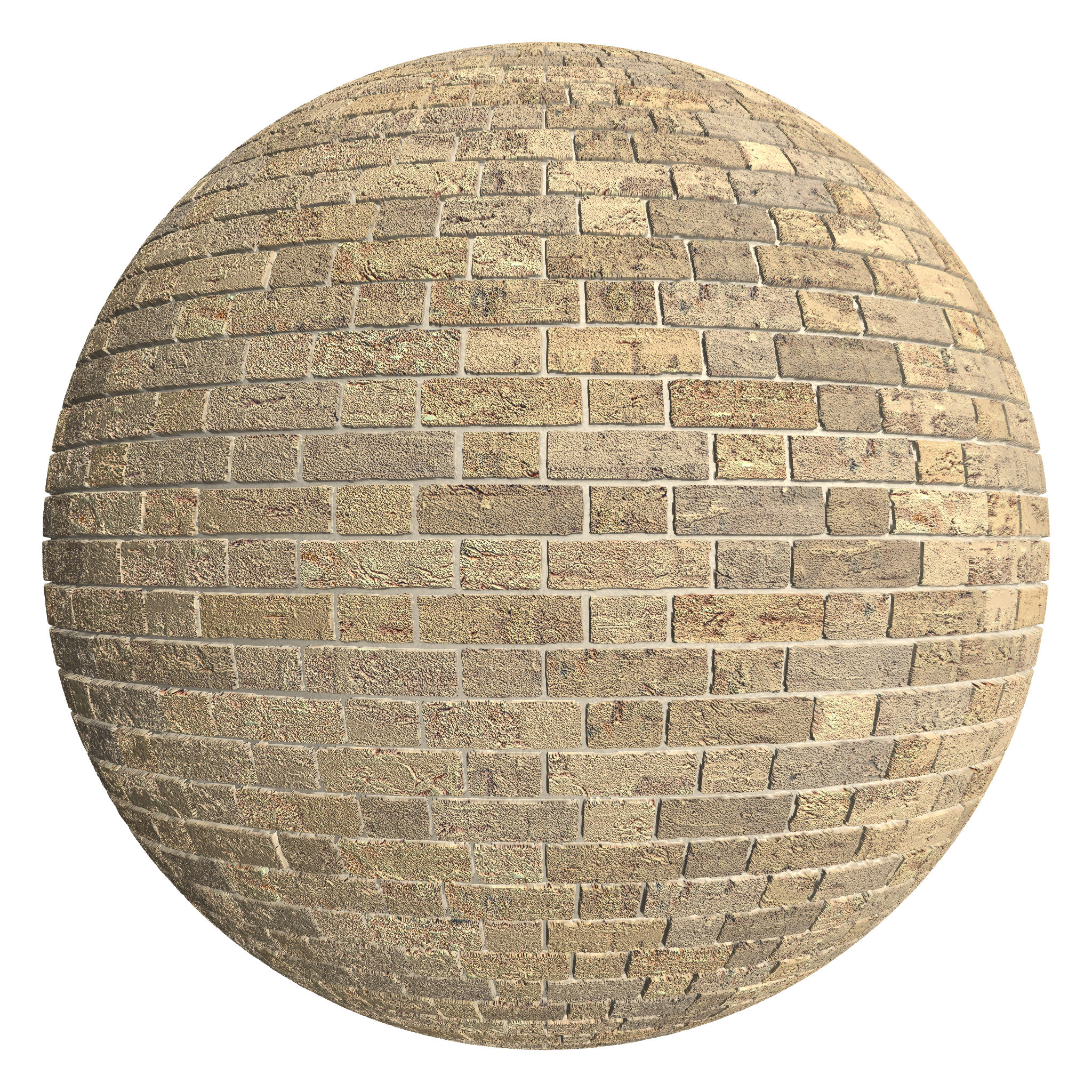 3D sphere preview of Creased Brick Flemish seamless texture