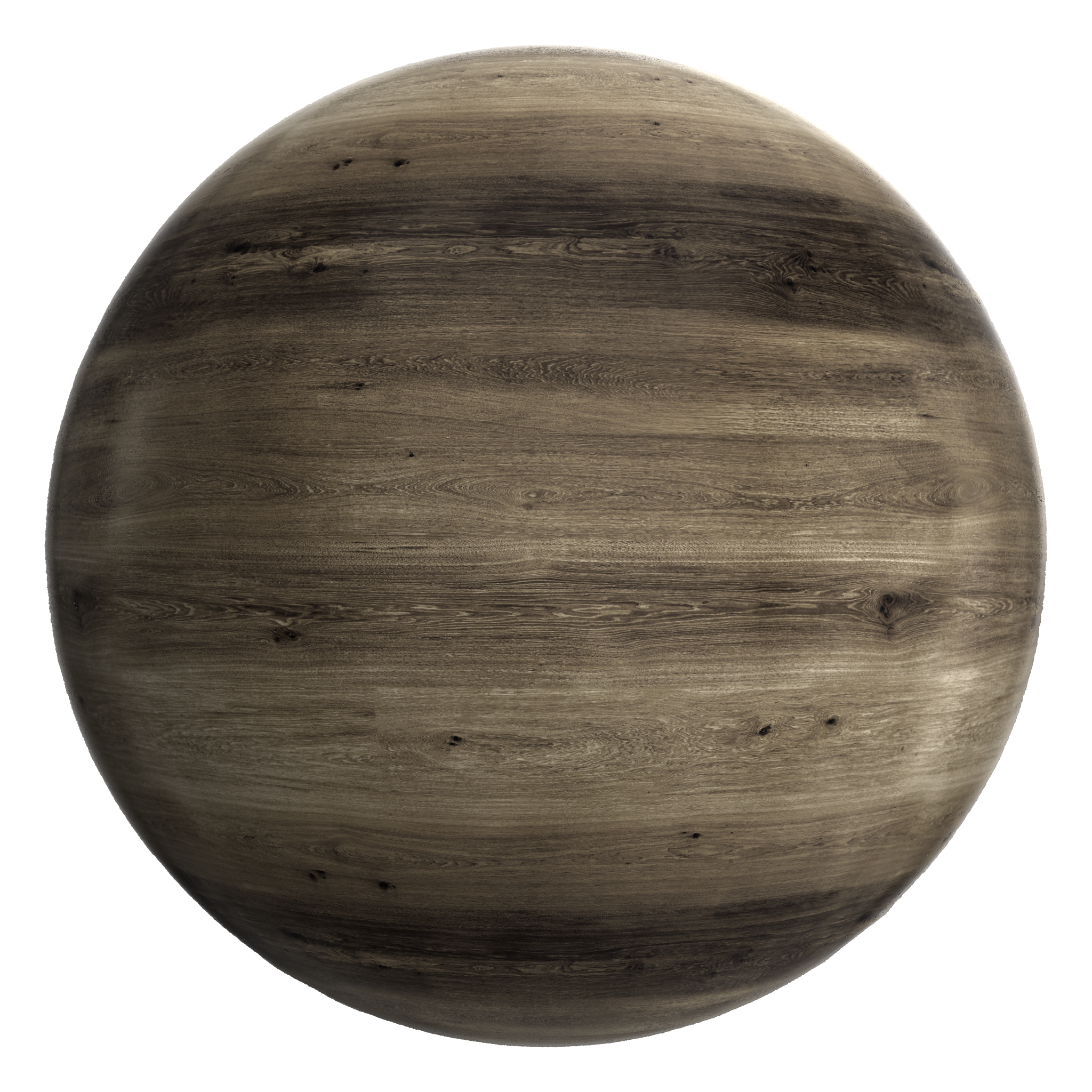 3D sphere preview of Dark Stained Timber seamless texture