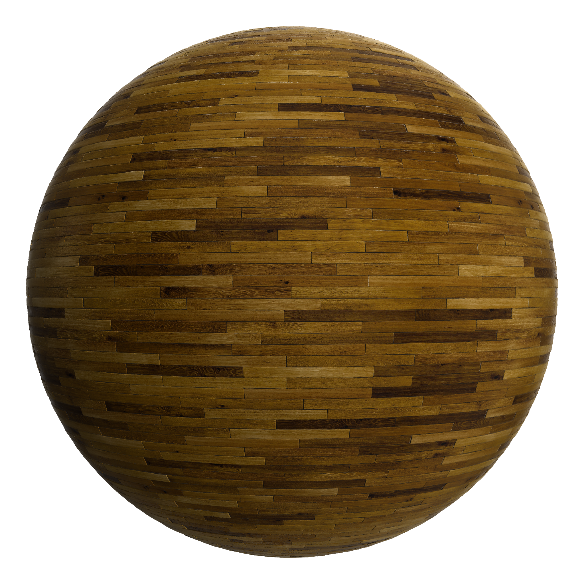3D sphere preview of Dark Stained Timber Staggered seamless texture
