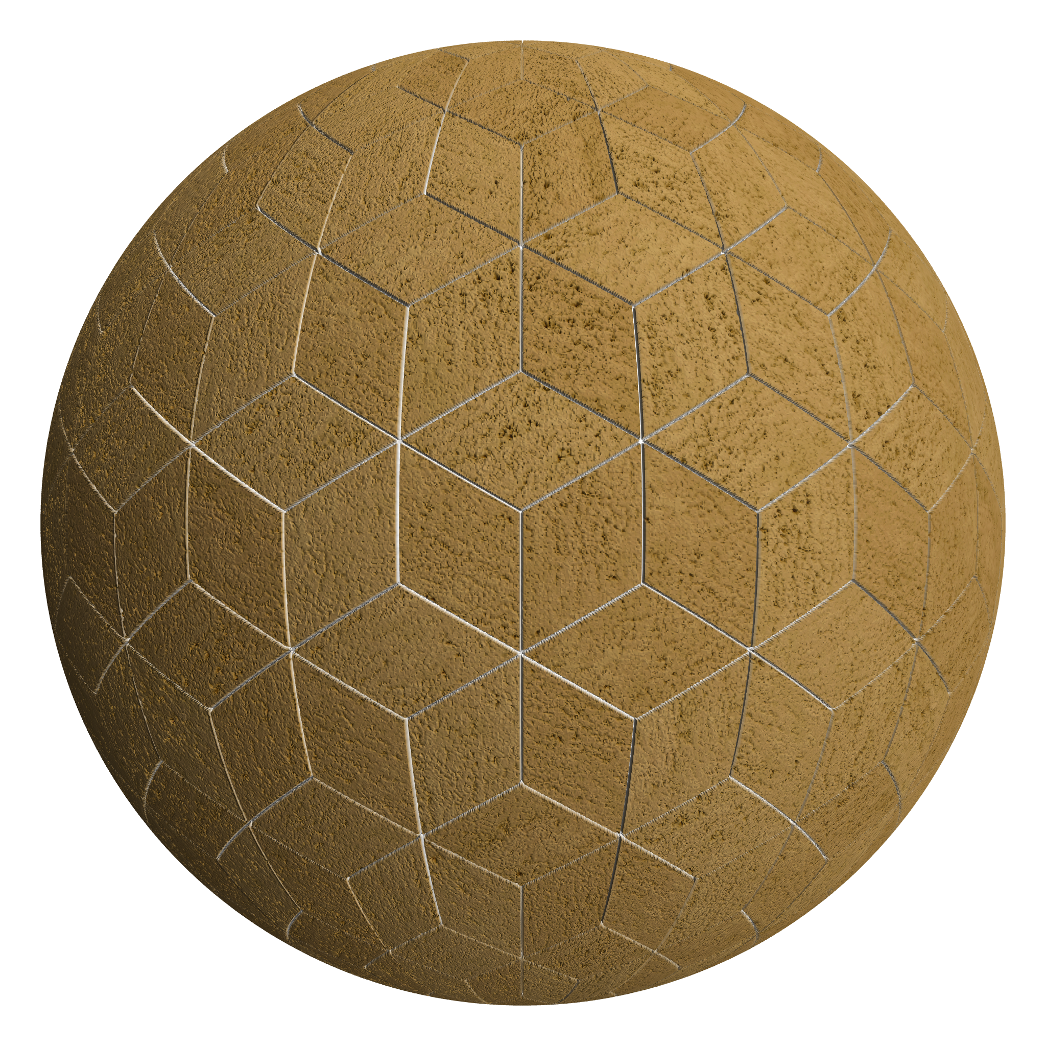 3D sphere preview of Distressed Carpet Cubic seamless texture
